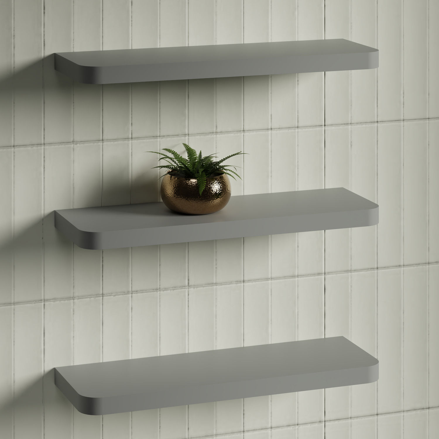 Splice Curved Bathroom Shelf