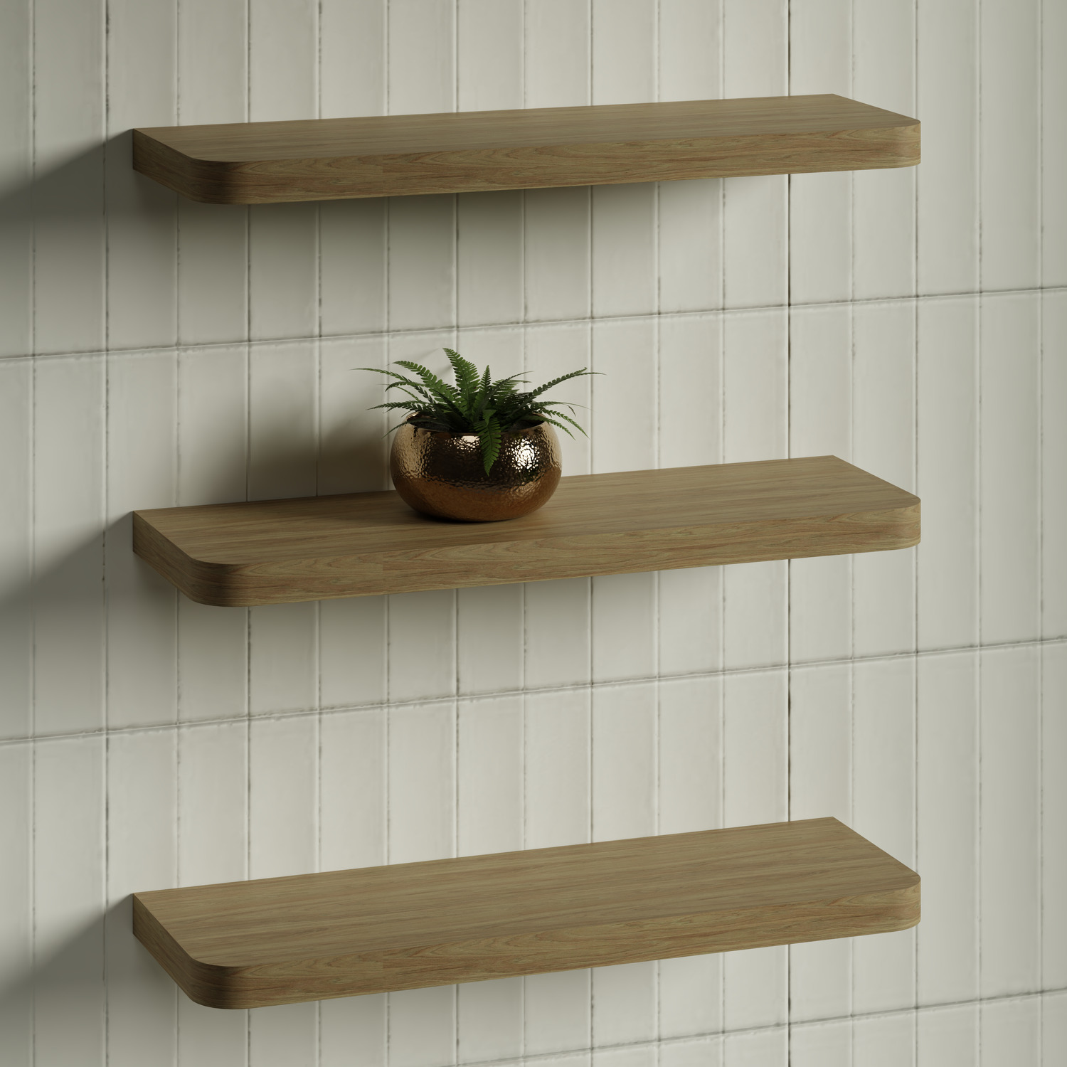 Splice Curved Bathroom Shelf