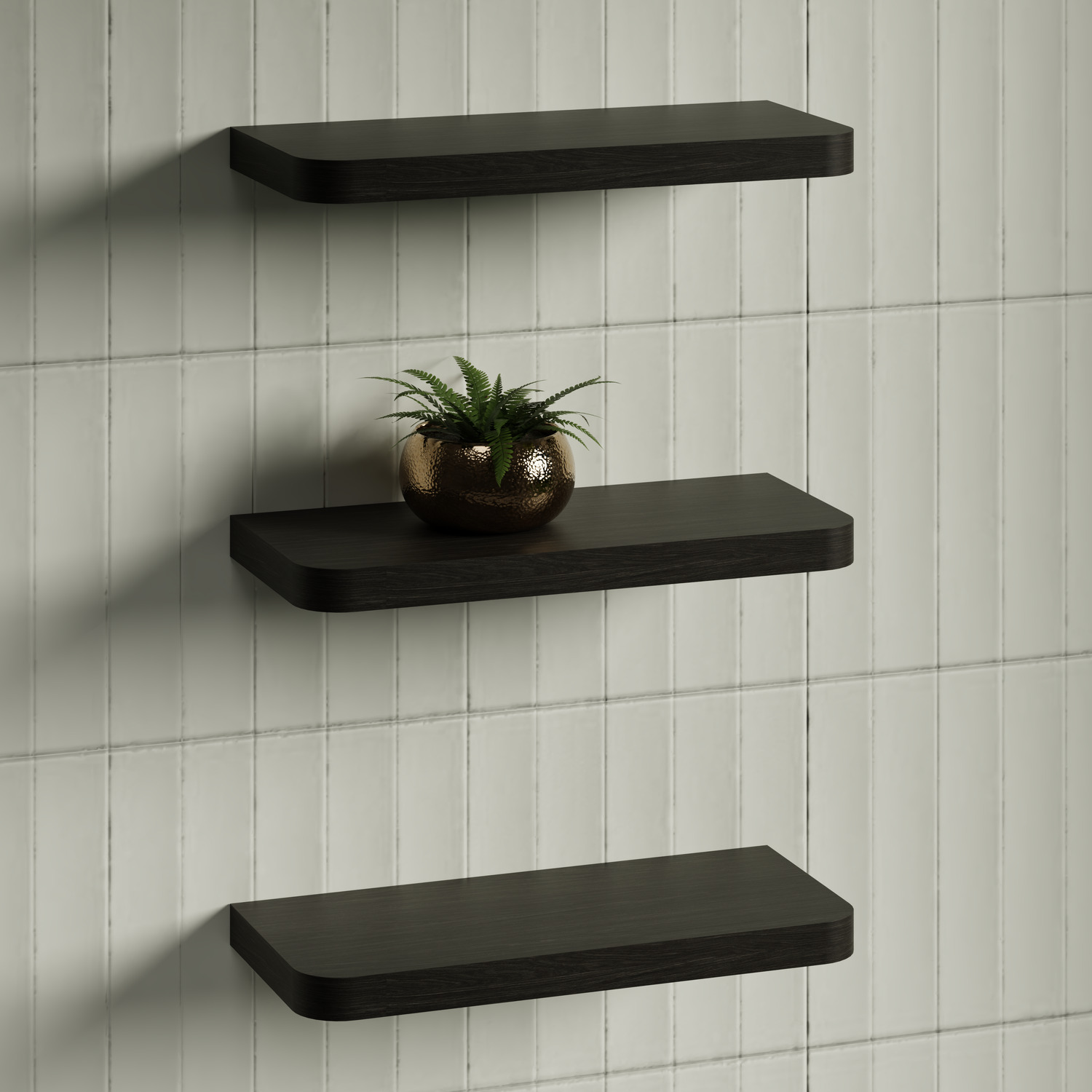 Splice Curved Bathroom Shelf