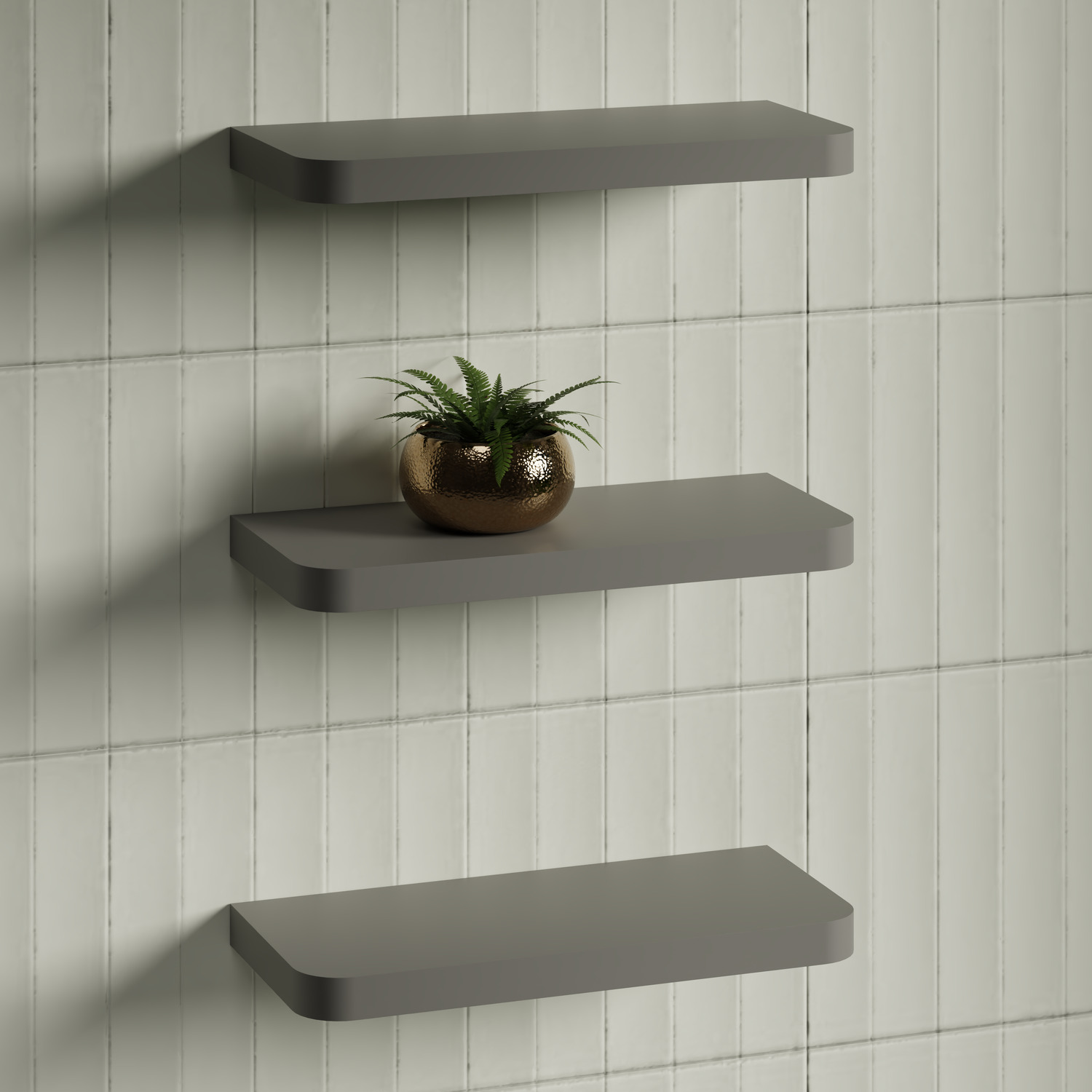 Splice Curved Bathroom Shelf
