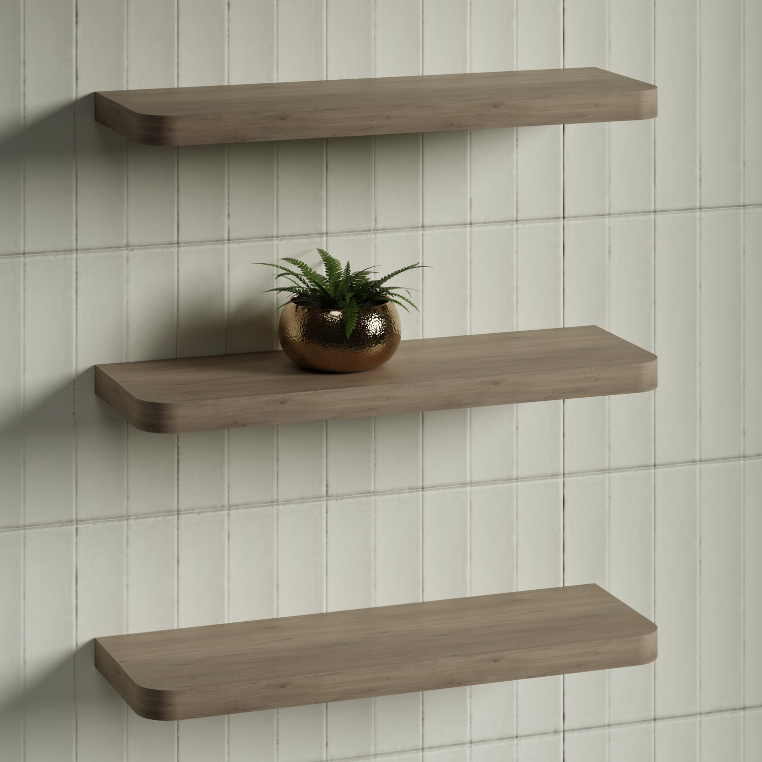 Splice Curved Bathroom Shelf