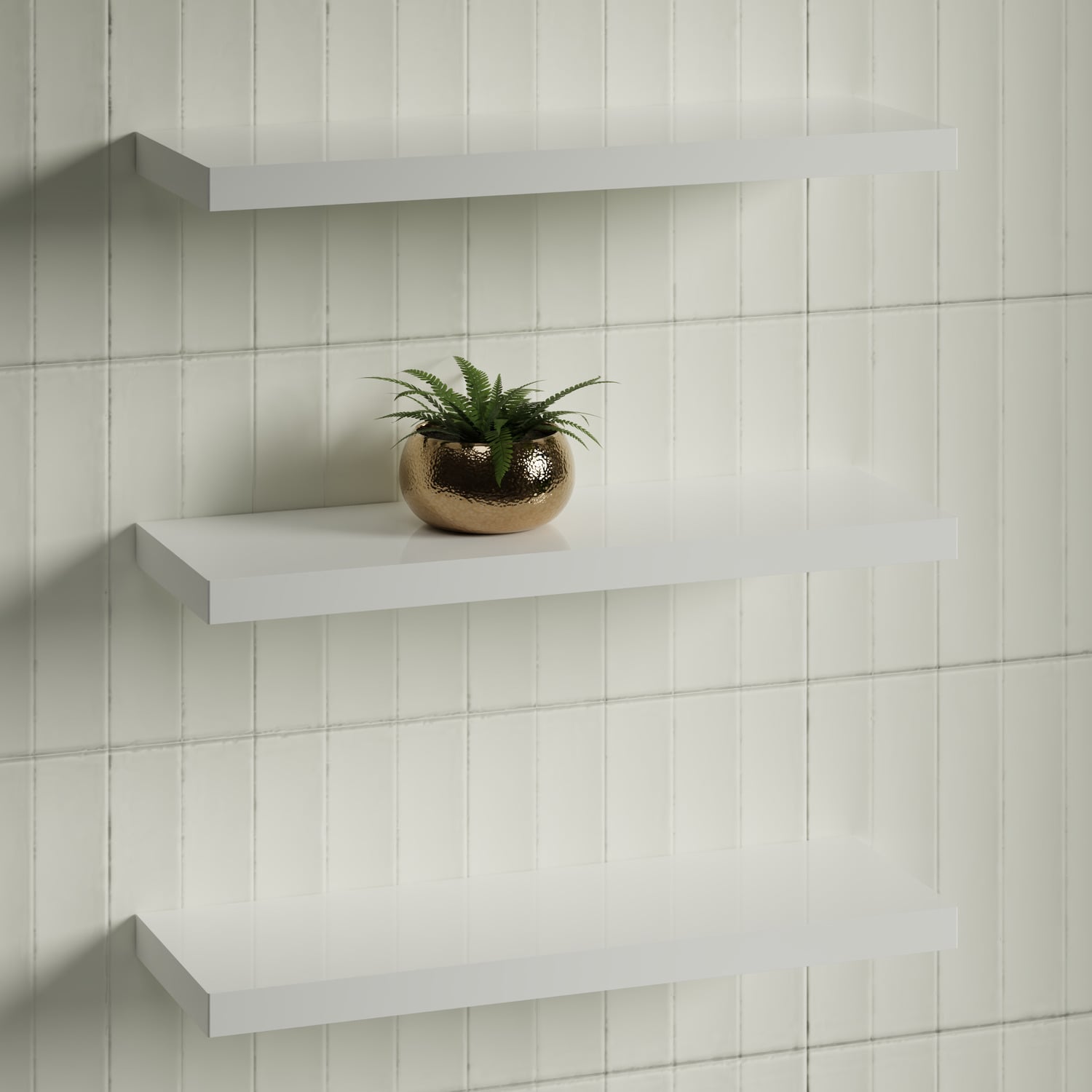Splice Curved Bathroom Shelf