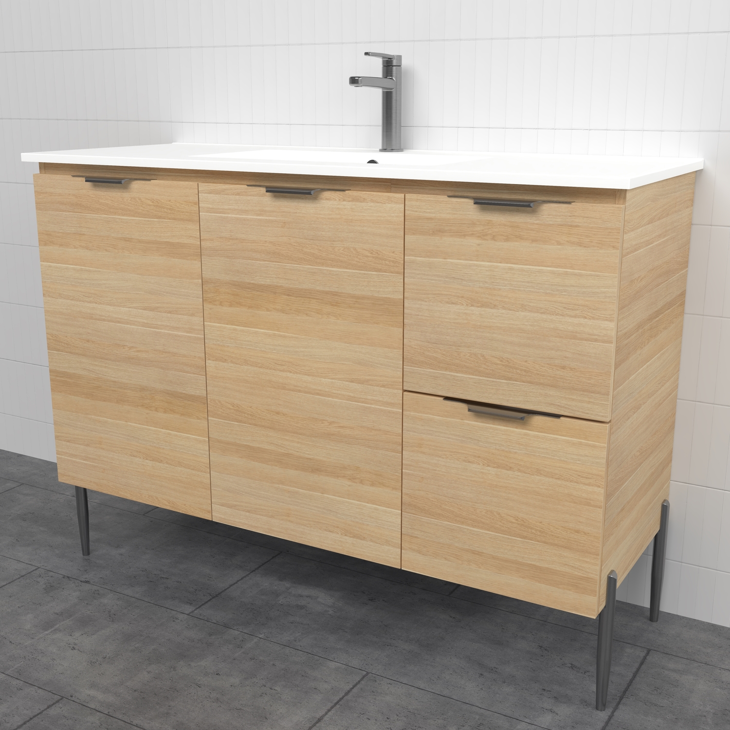 Nevada 1200mm Freestanding Vanity with Ceramic Countertop