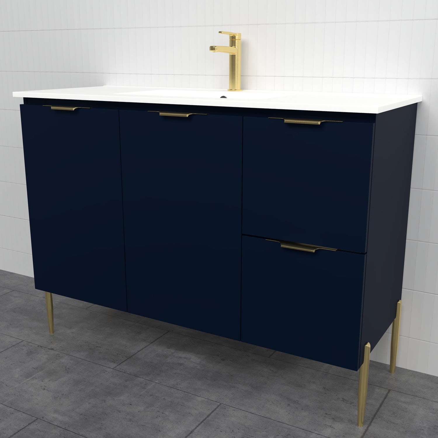 Nevada 1200mm Freestanding Vanity with Ceramic Countertop