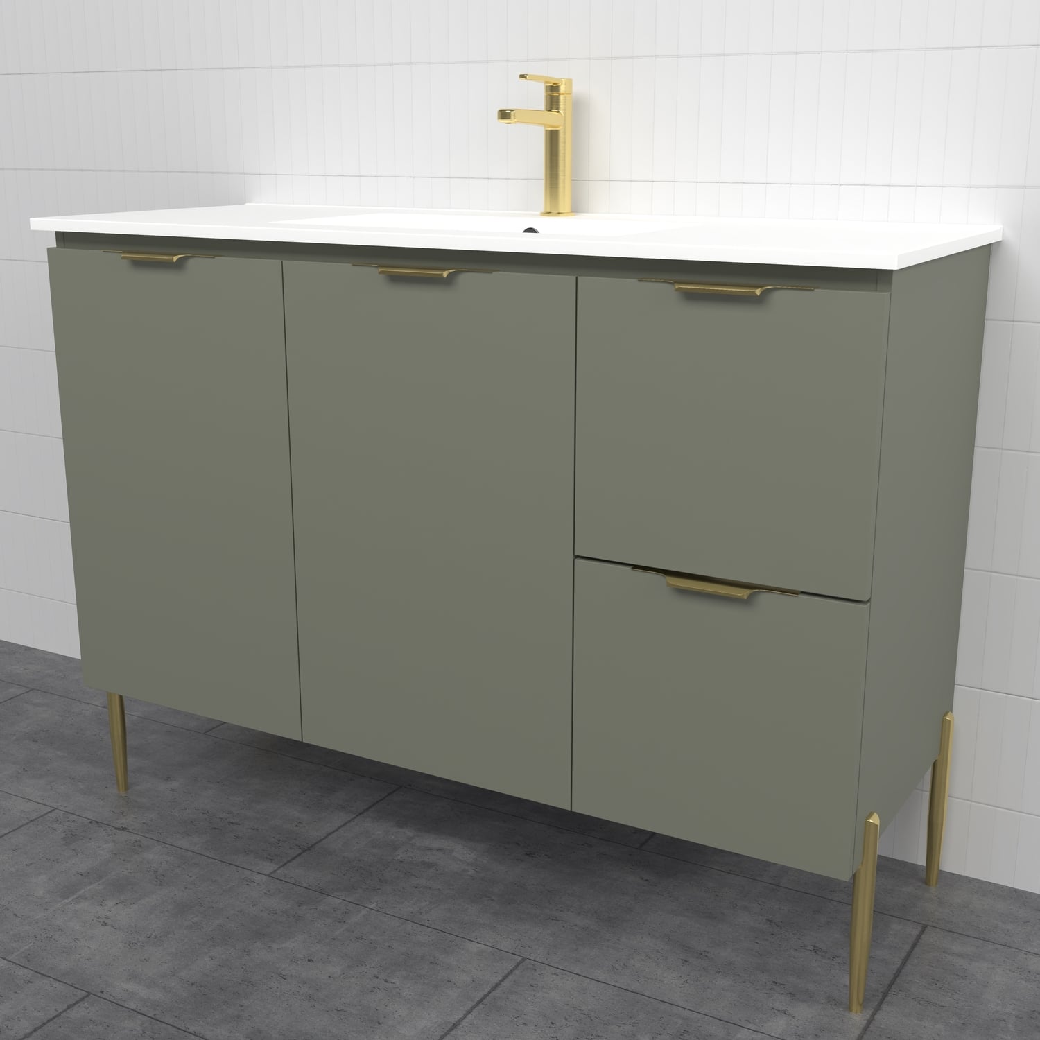 Nevada 1200mm Freestanding Vanity with Ceramic Countertop