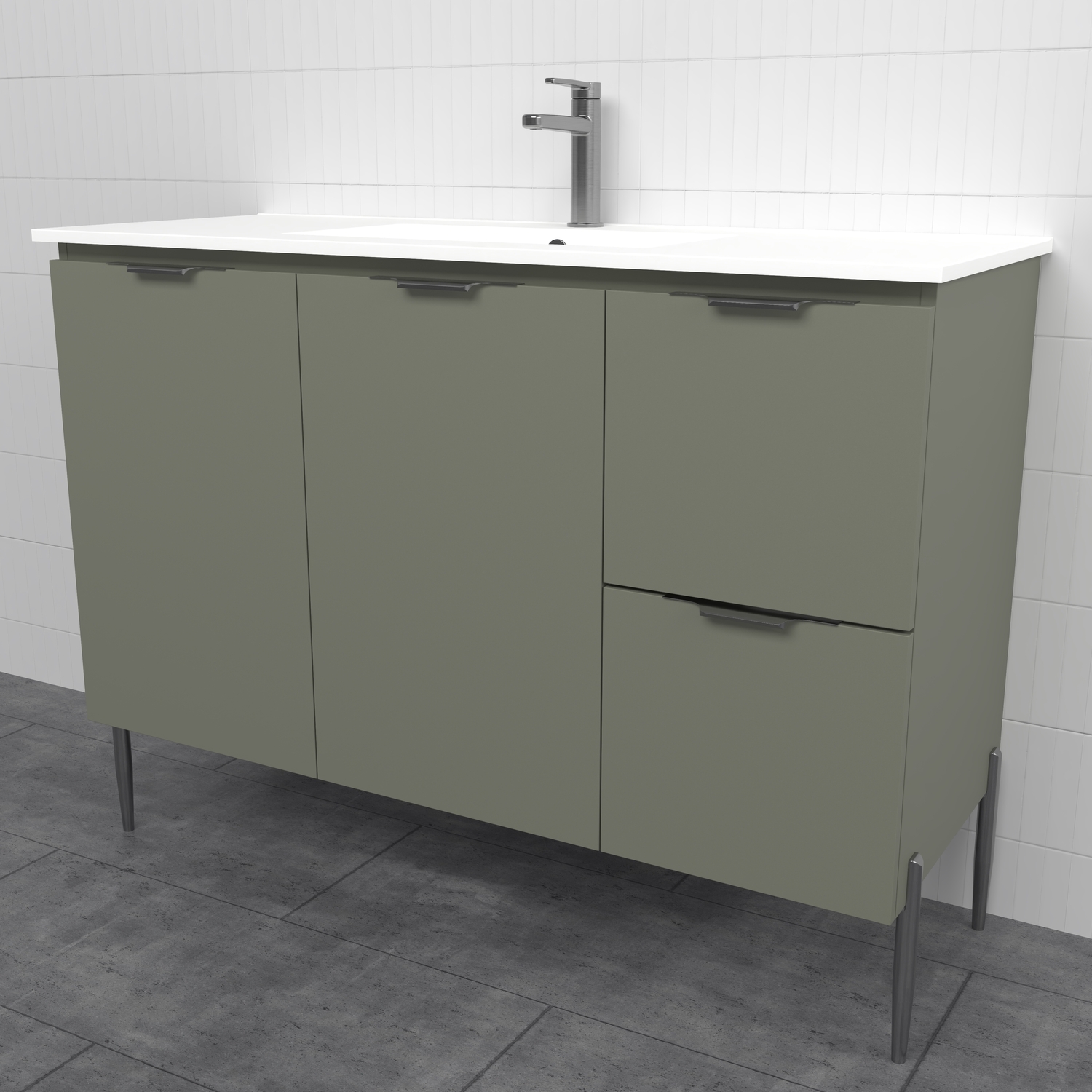 Nevada 1200mm Freestanding Vanity with Ceramic Countertop