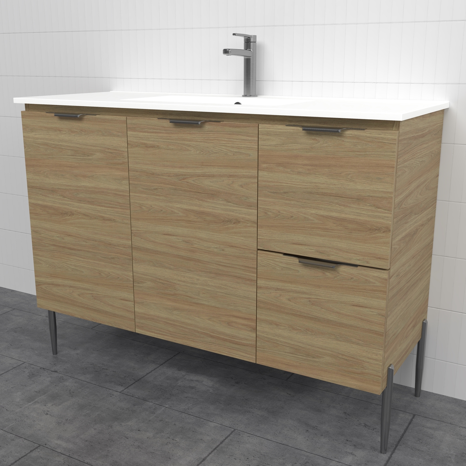 Nevada 1200mm Freestanding Vanity with Ceramic Countertop