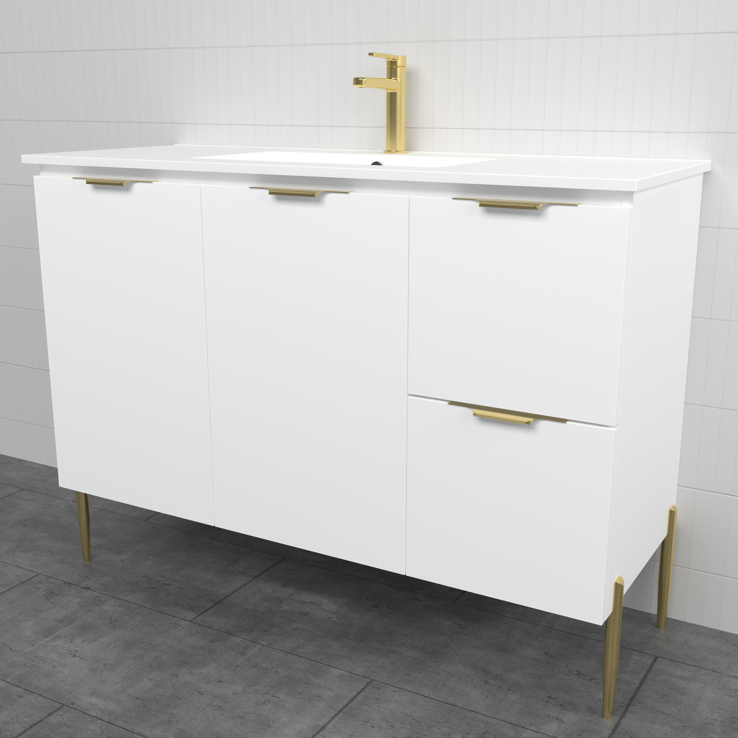 Nevada 1200mm Freestanding Vanity with Ceramic Countertop