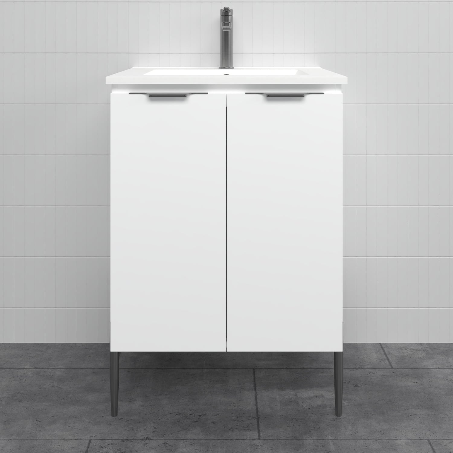 Nevada 600mm Freestanding Vanity with Ceramic Countertop