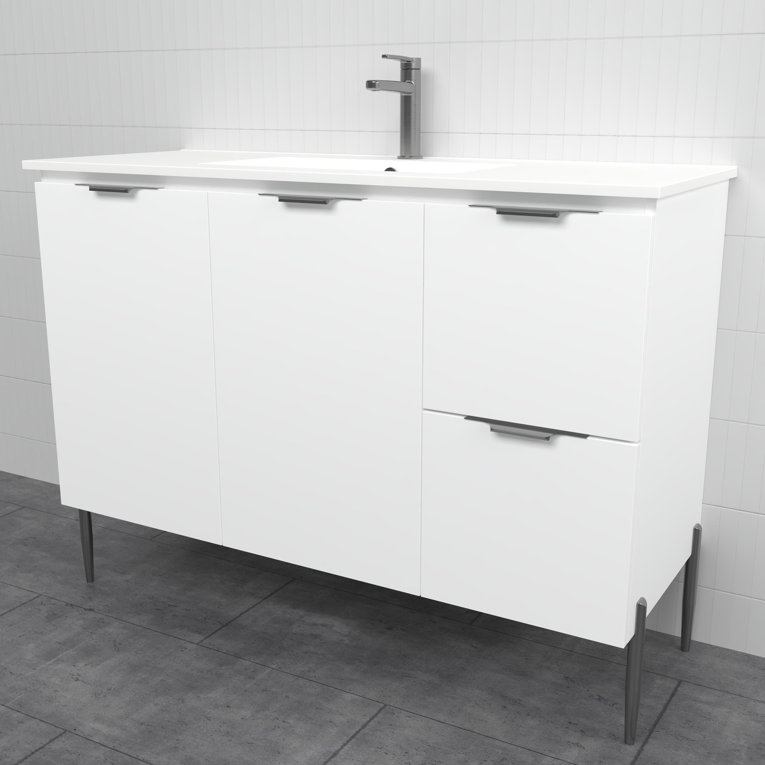Nevada 1200mm Freestanding Vanity with Ceramic Countertop