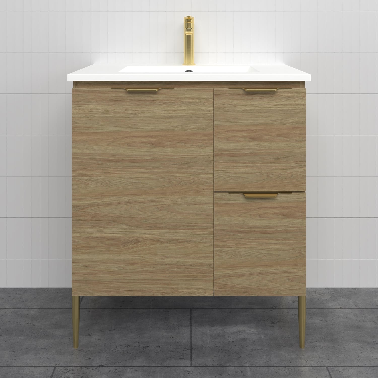 Nevada 750mm Freestanding Vanity with Ceramic Countertop