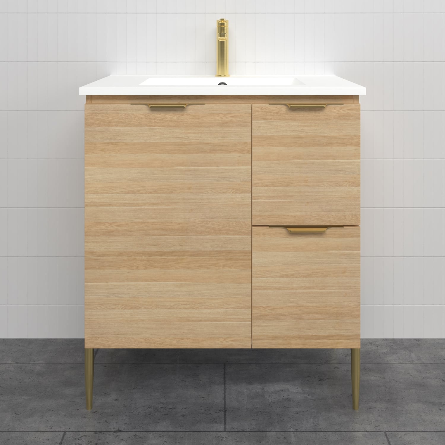 Nevada 750mm Freestanding Vanity with Ceramic Countertop