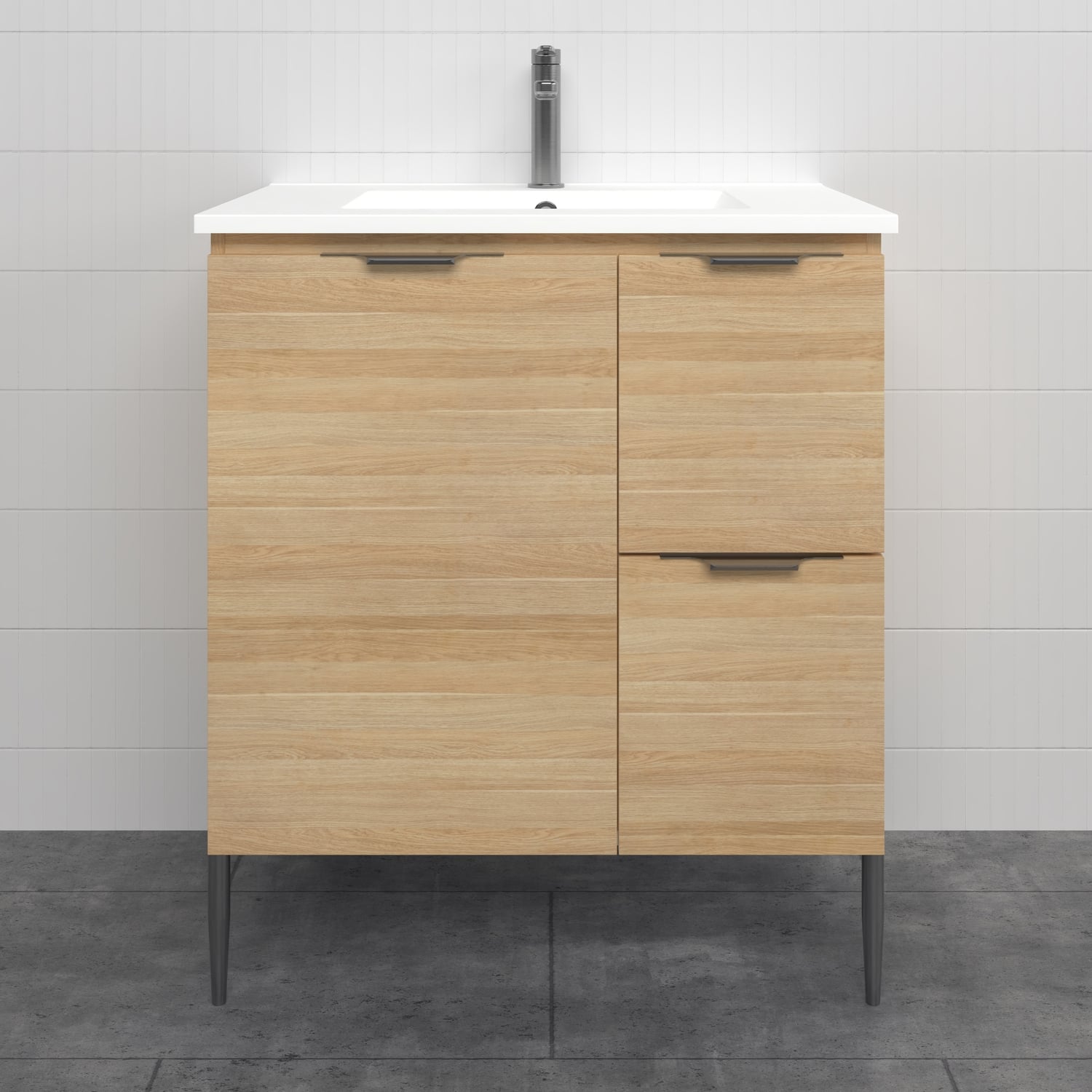 Nevada 750mm Freestanding Vanity with Ceramic Countertop