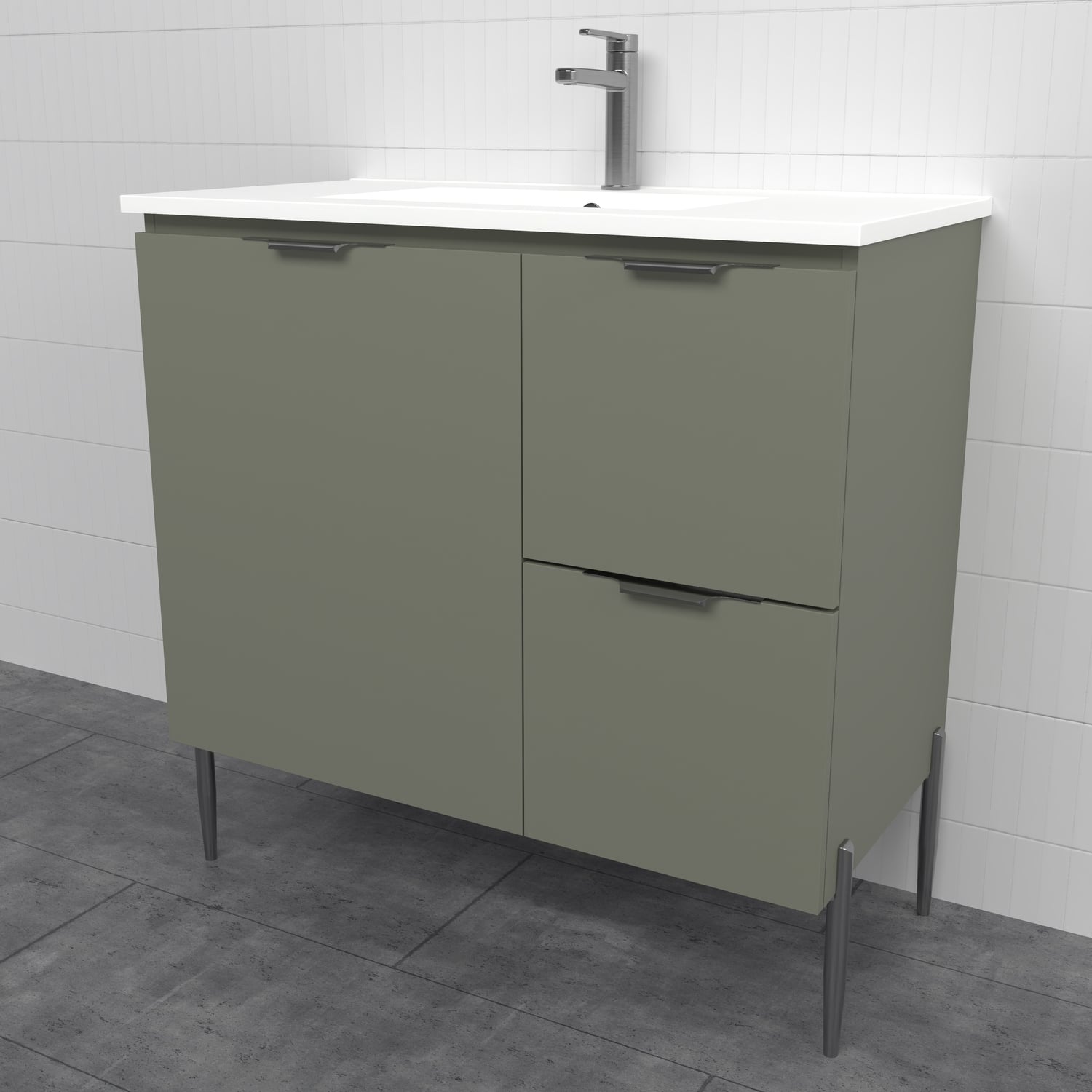Nevada 900mm Freestanding Vanity with Ceramic Countertop