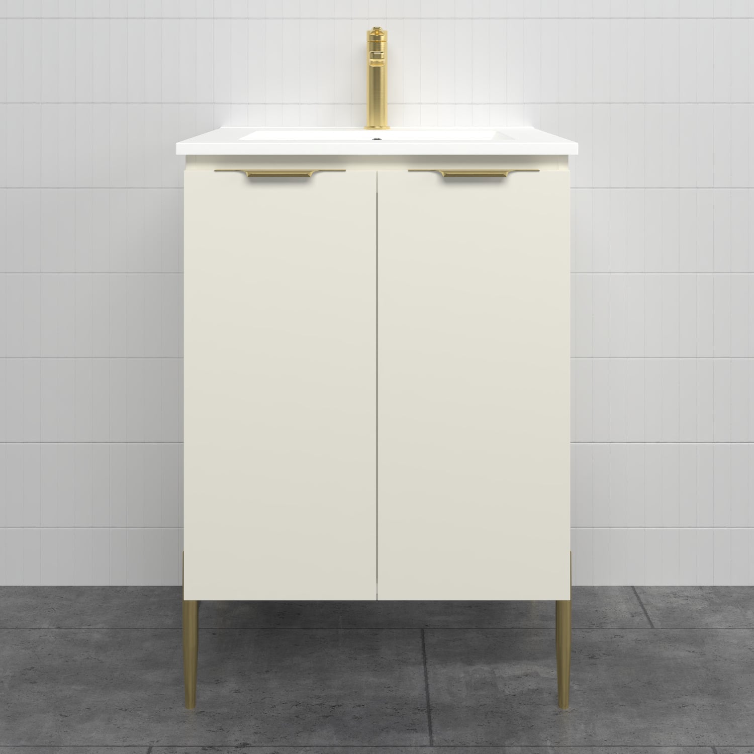 Nevada 600mm Freestanding Vanity with Ceramic Countertop