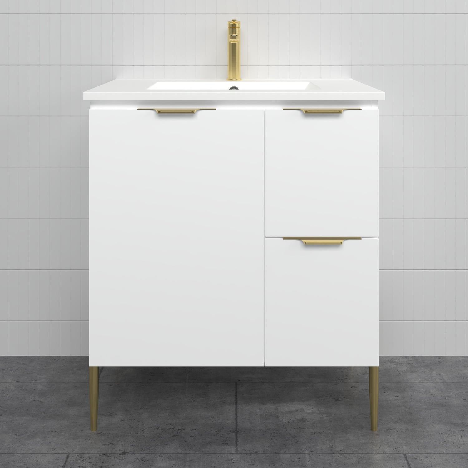 Nevada 750mm Freestanding Vanity with Ceramic Countertop