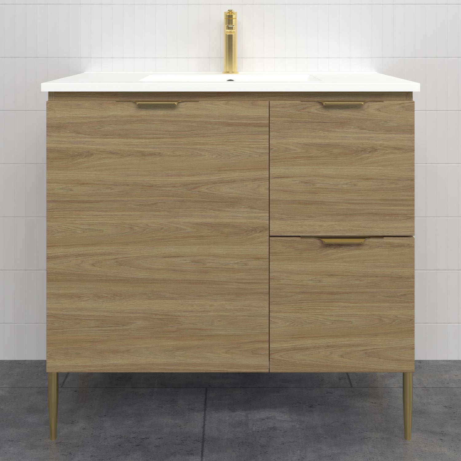 Nevada 900mm Freestanding Vanity with Ceramic Countertop