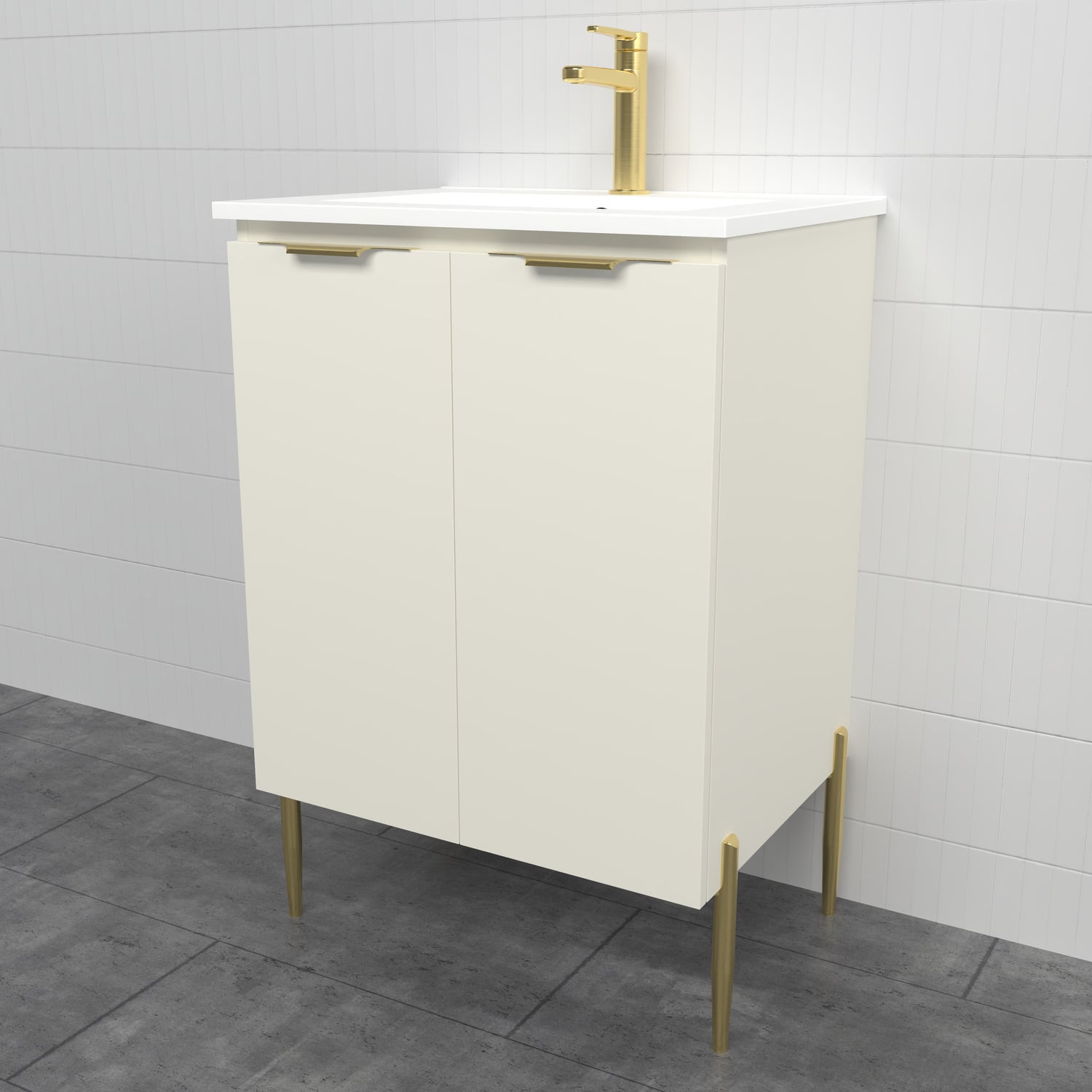 Nevada 600mm Freestanding Vanity with Ceramic Countertop