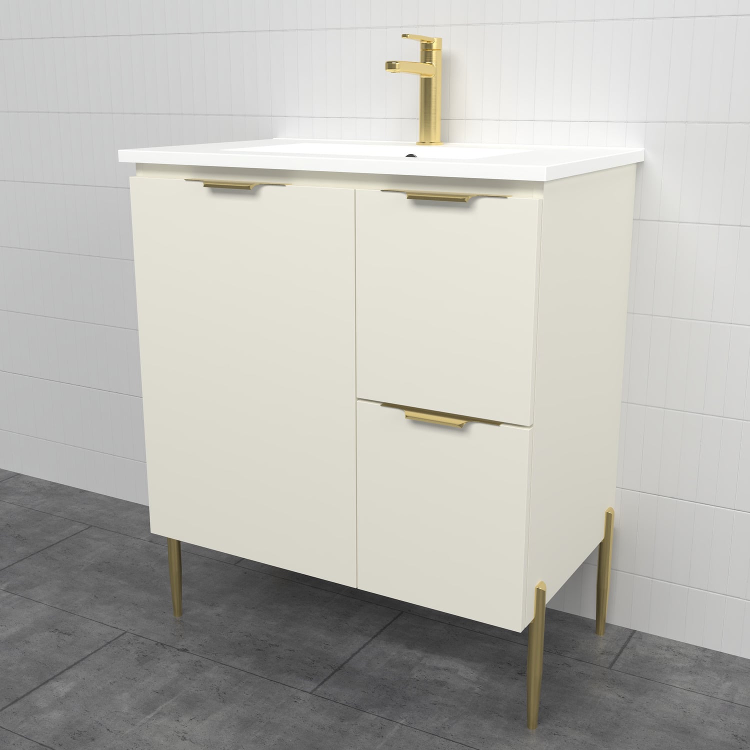 Nevada 750mm Freestanding Vanity with Ceramic Countertop
