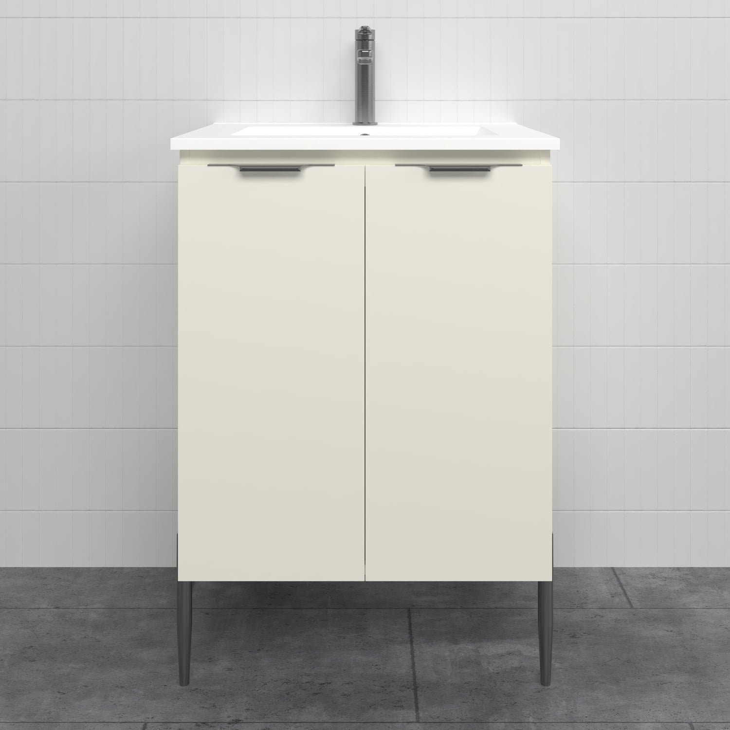Nevada 600mm Freestanding Vanity with Ceramic Countertop