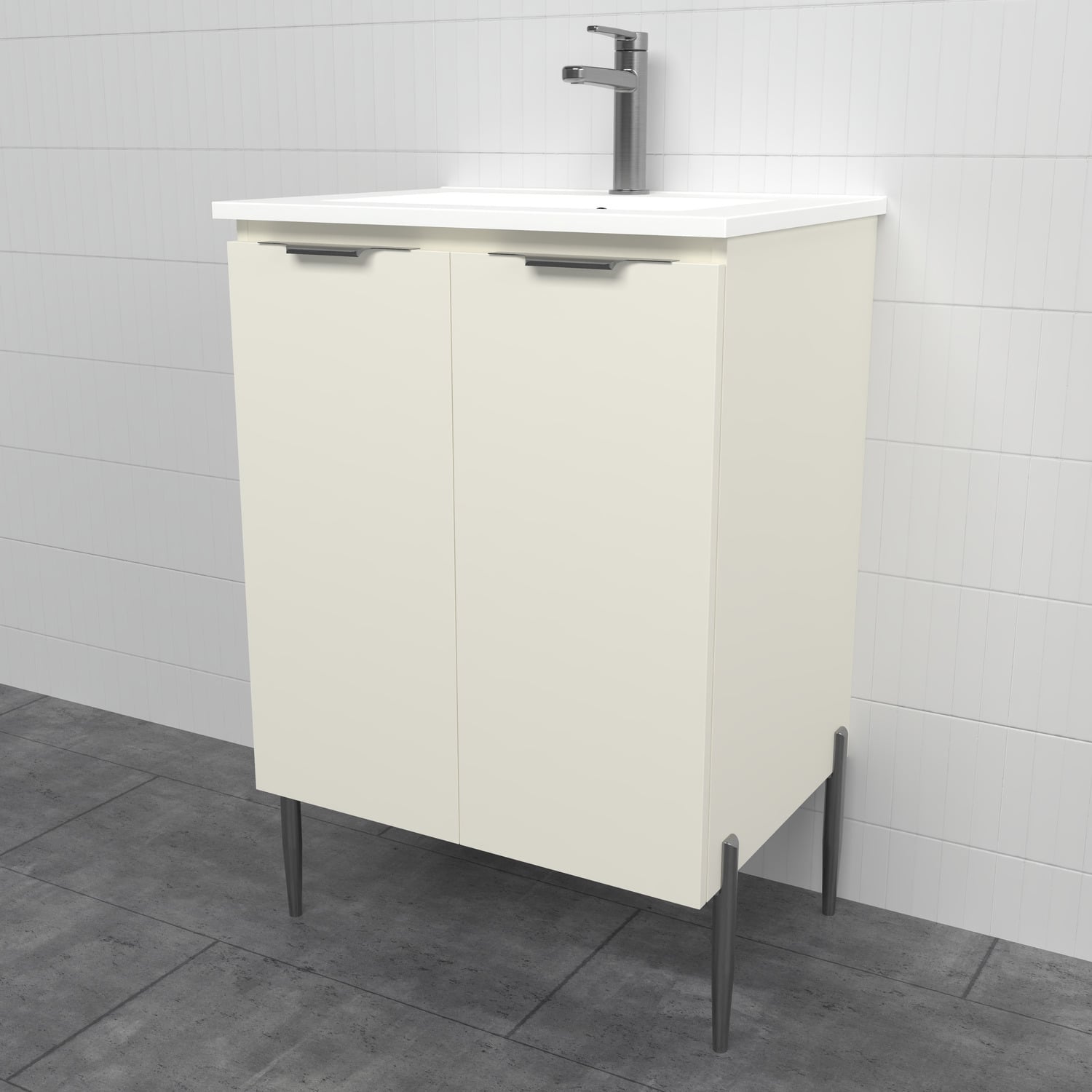 Nevada 600mm Freestanding Vanity with Ceramic Countertop