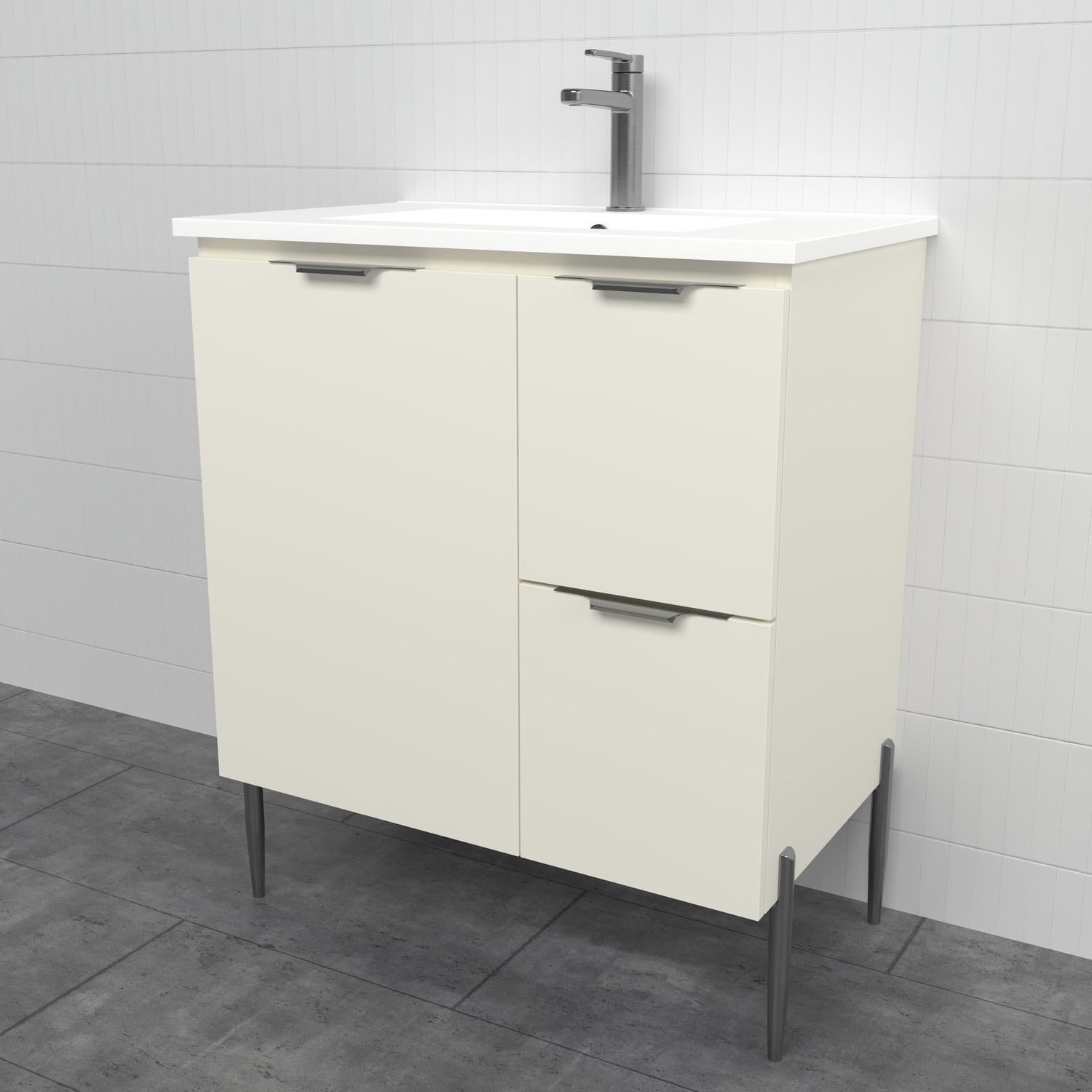 Nevada 750mm Freestanding Vanity with Ceramic Countertop