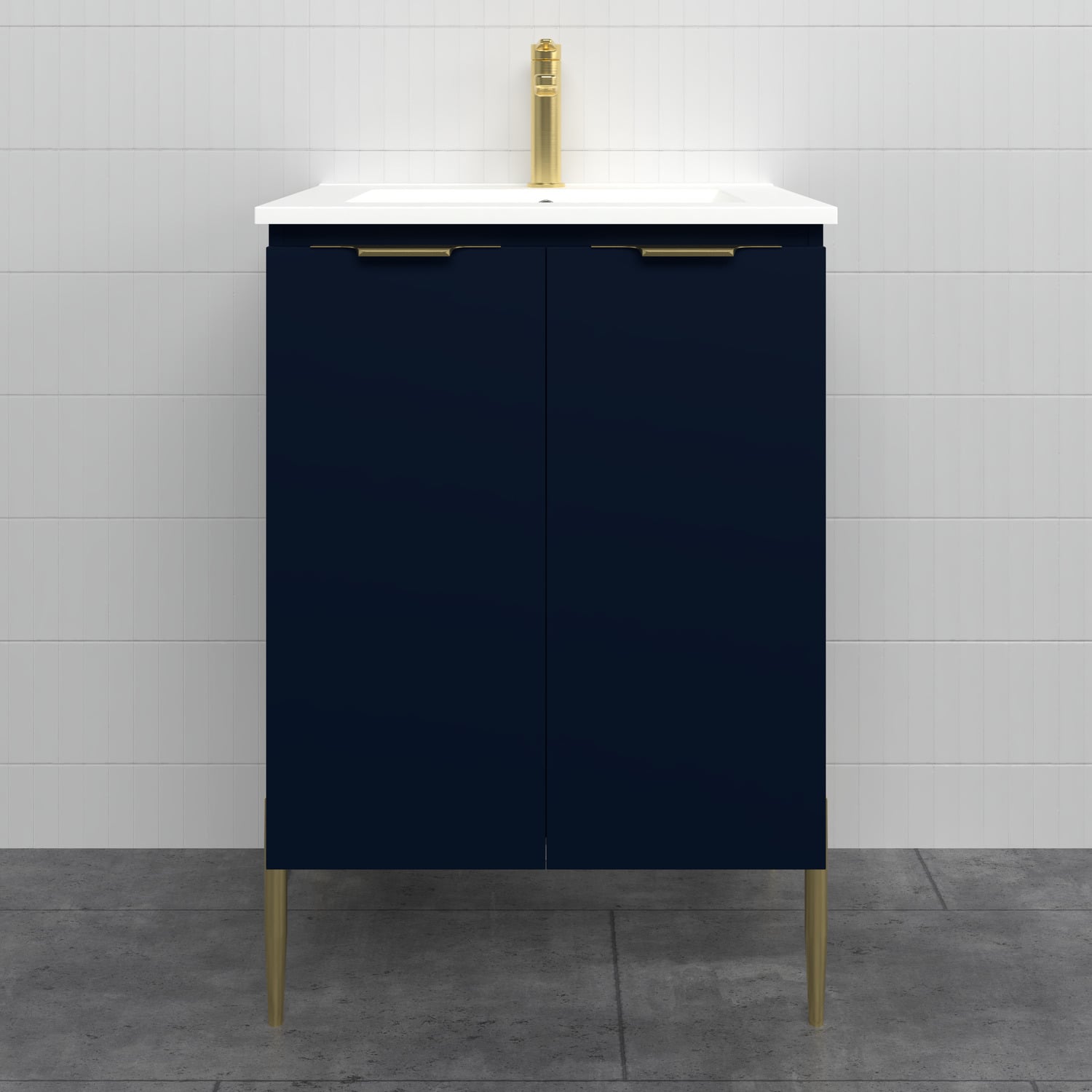 Nevada 600mm Freestanding Vanity with Ceramic Countertop