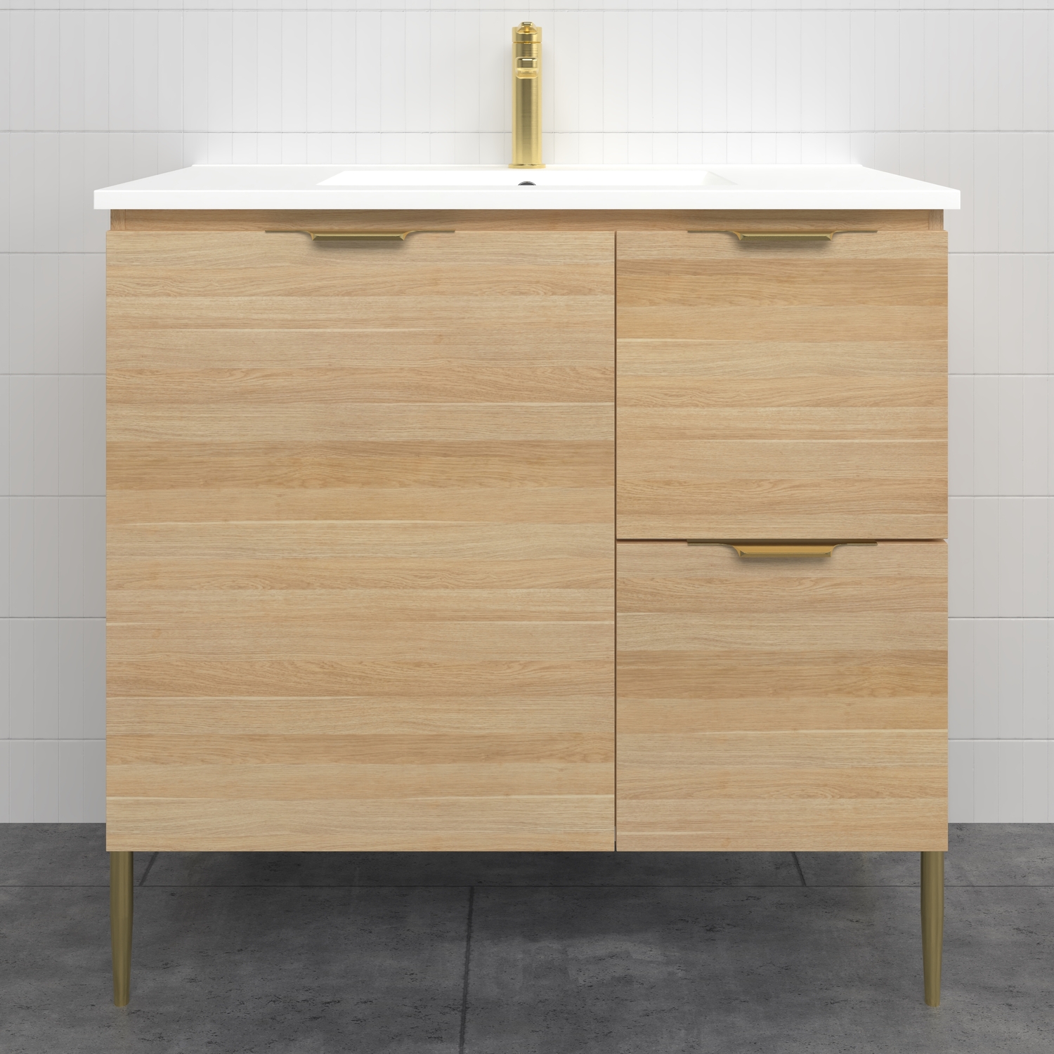 Nevada 900mm Freestanding Vanity with Ceramic Countertop
