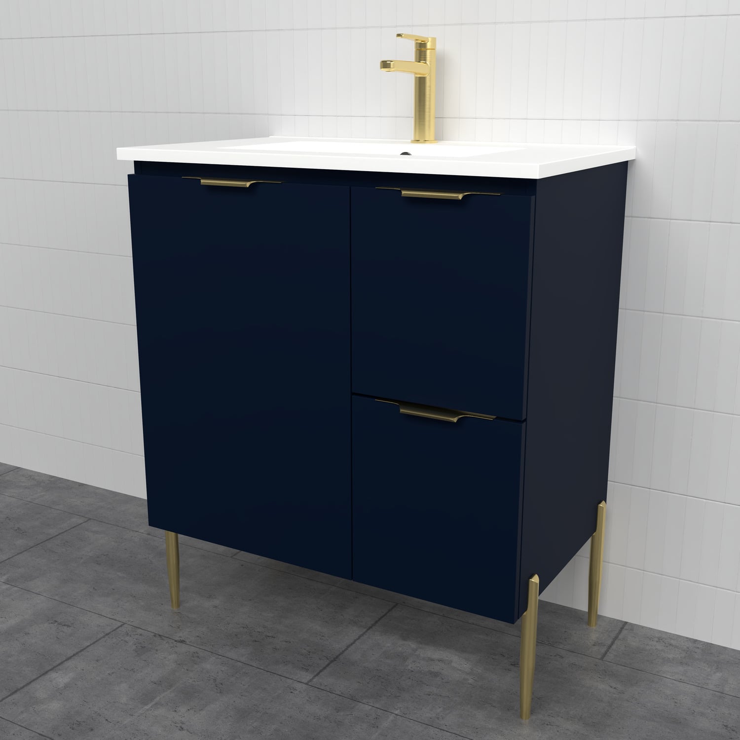 Nevada 750mm Freestanding Vanity with Ceramic Countertop