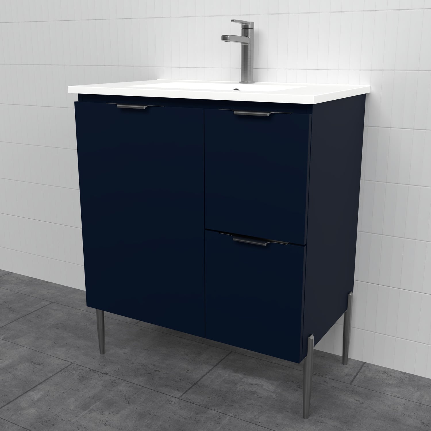 Nevada 750mm Freestanding Vanity with Ceramic Countertop