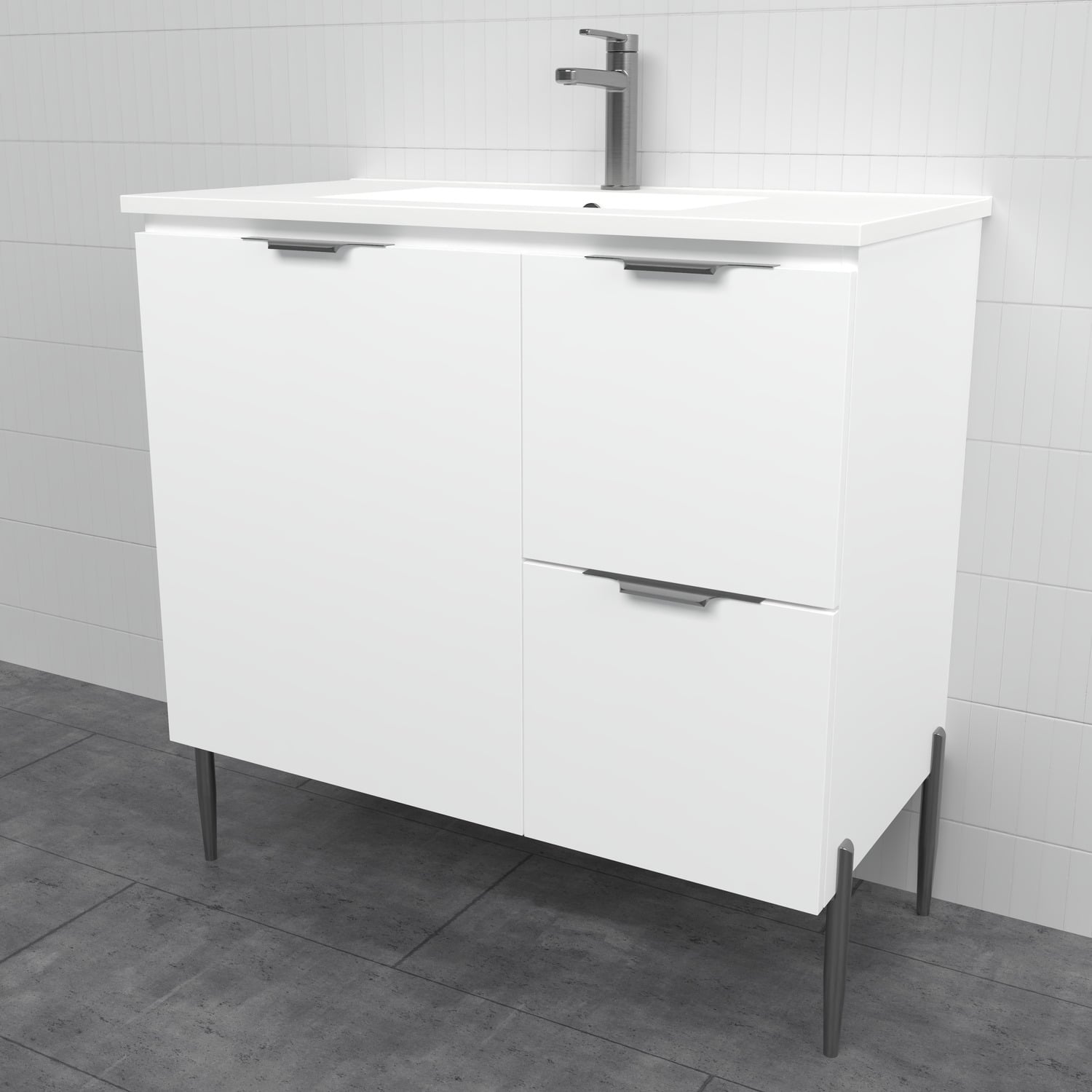 Nevada 900mm Freestanding Vanity with Ceramic Countertop