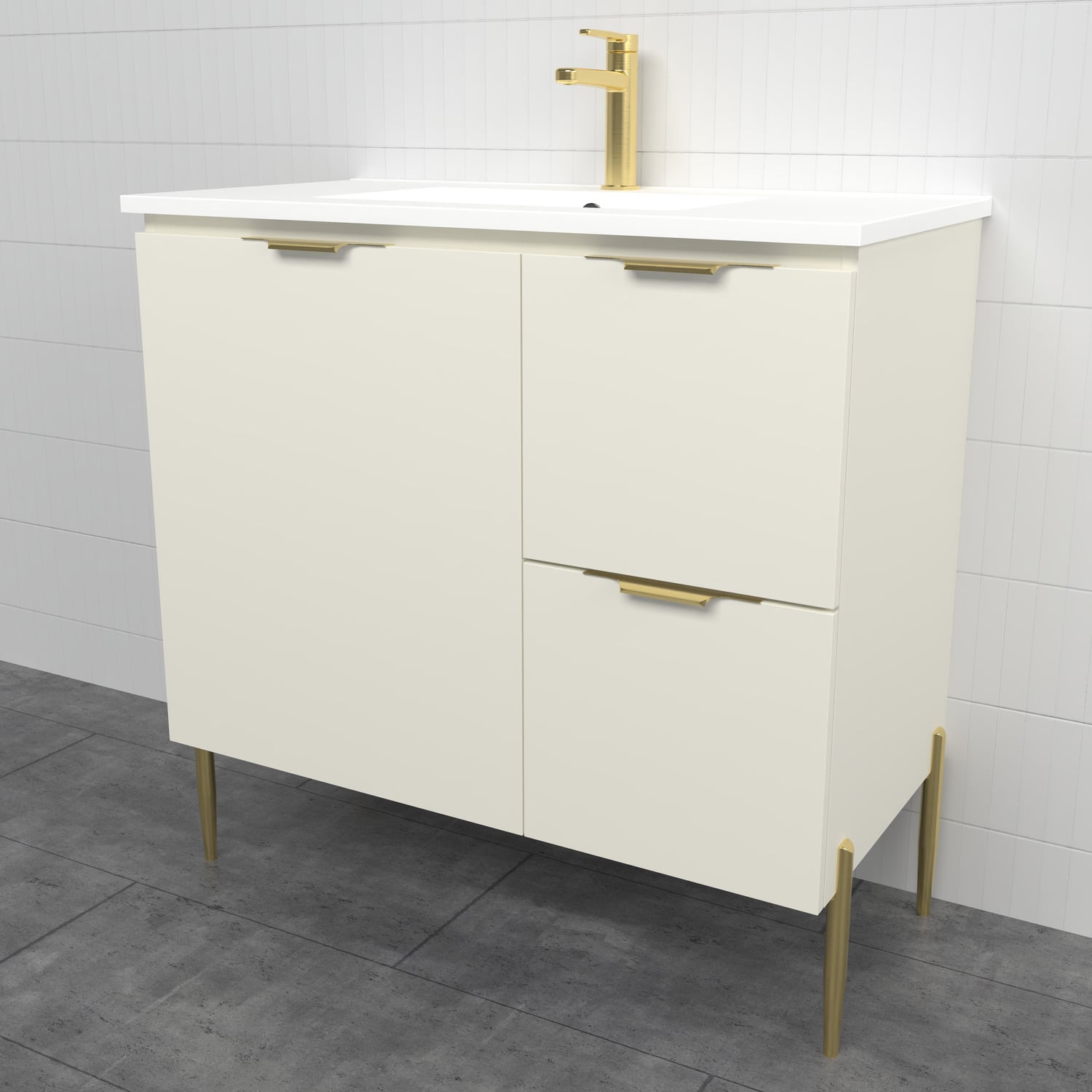 Nevada 900mm Freestanding Vanity with Ceramic Countertop
