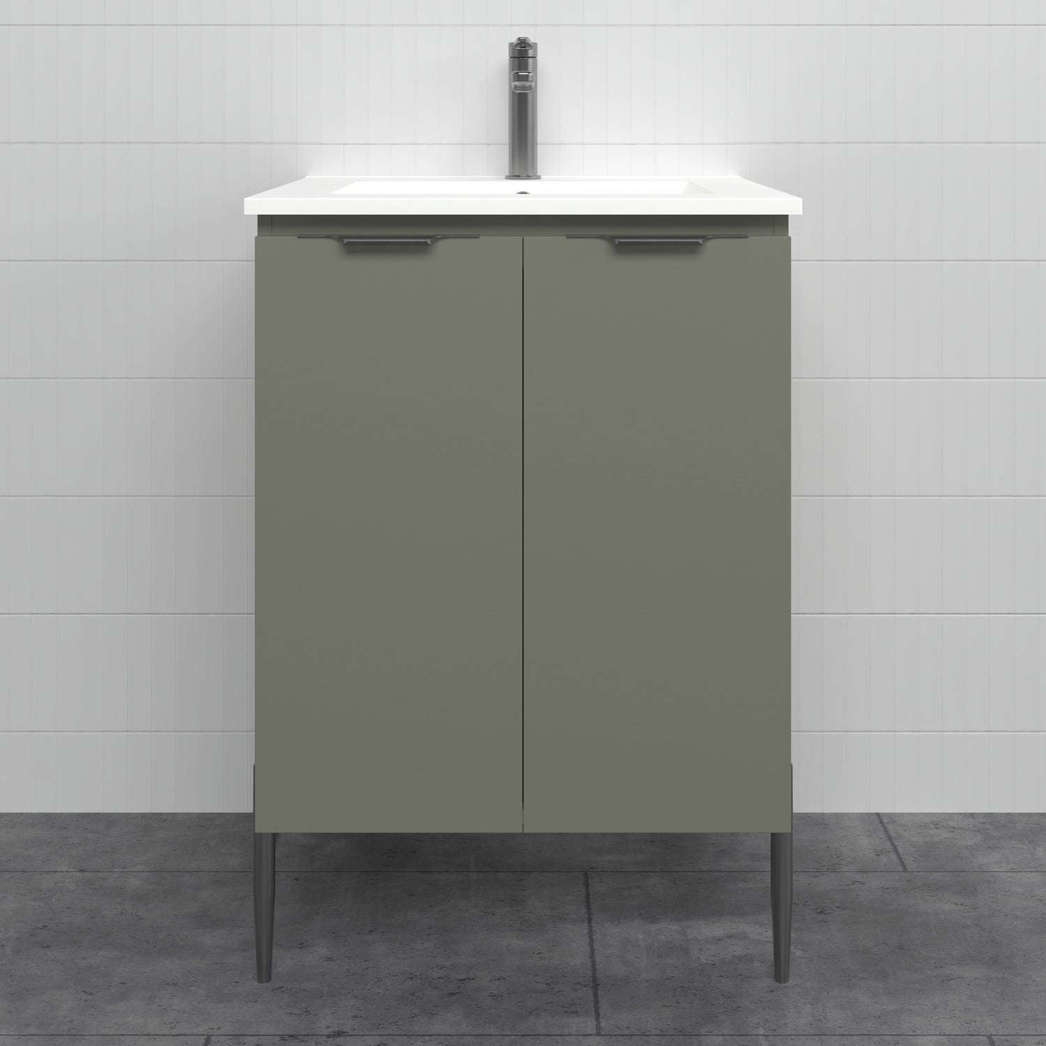 Nevada 600mm Freestanding Vanity with Ceramic Countertop
