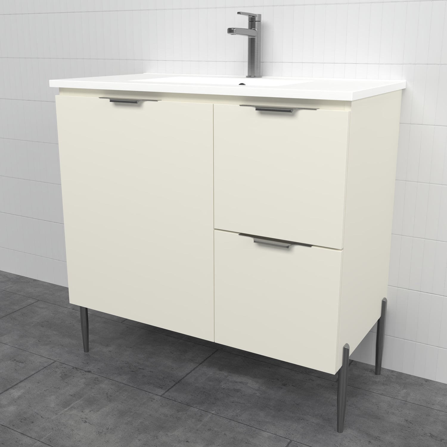 Nevada 900mm Freestanding Vanity with Ceramic Countertop