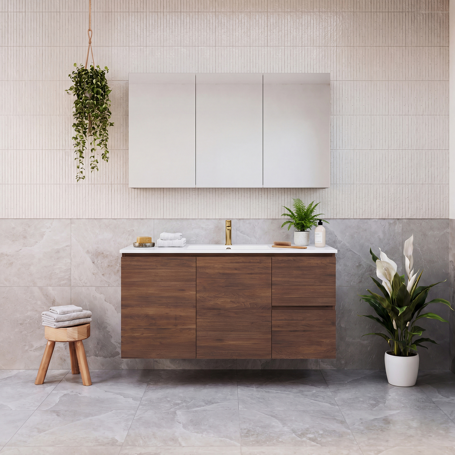 Elemental 1200mm Freestanding Single Vanity with Removable Kickboard