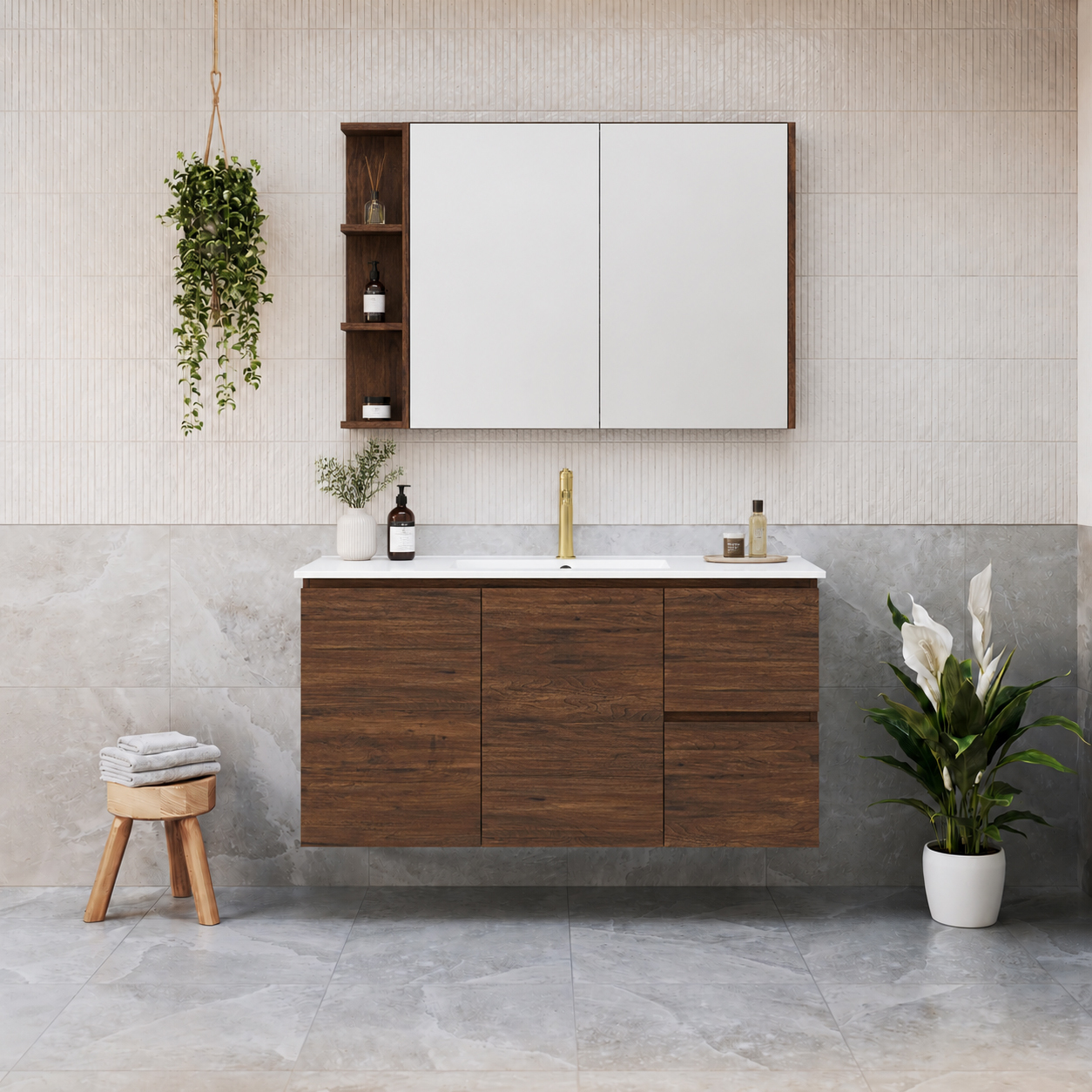 Elemental 1200mm Freestanding Single Vanity with Removable Kickboard
