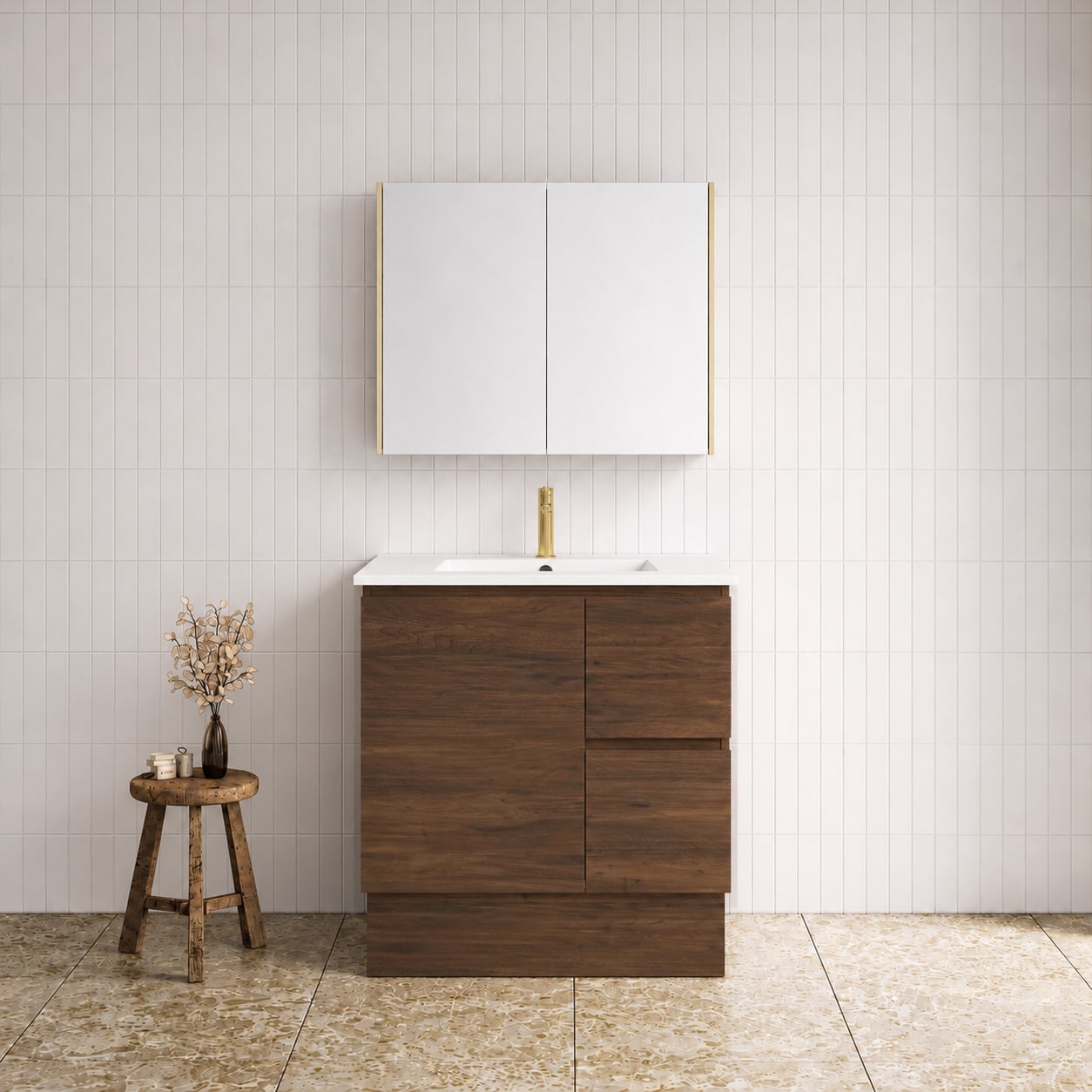 Elemental 750mm Freestanding Single Vanity with Removable Kickboard