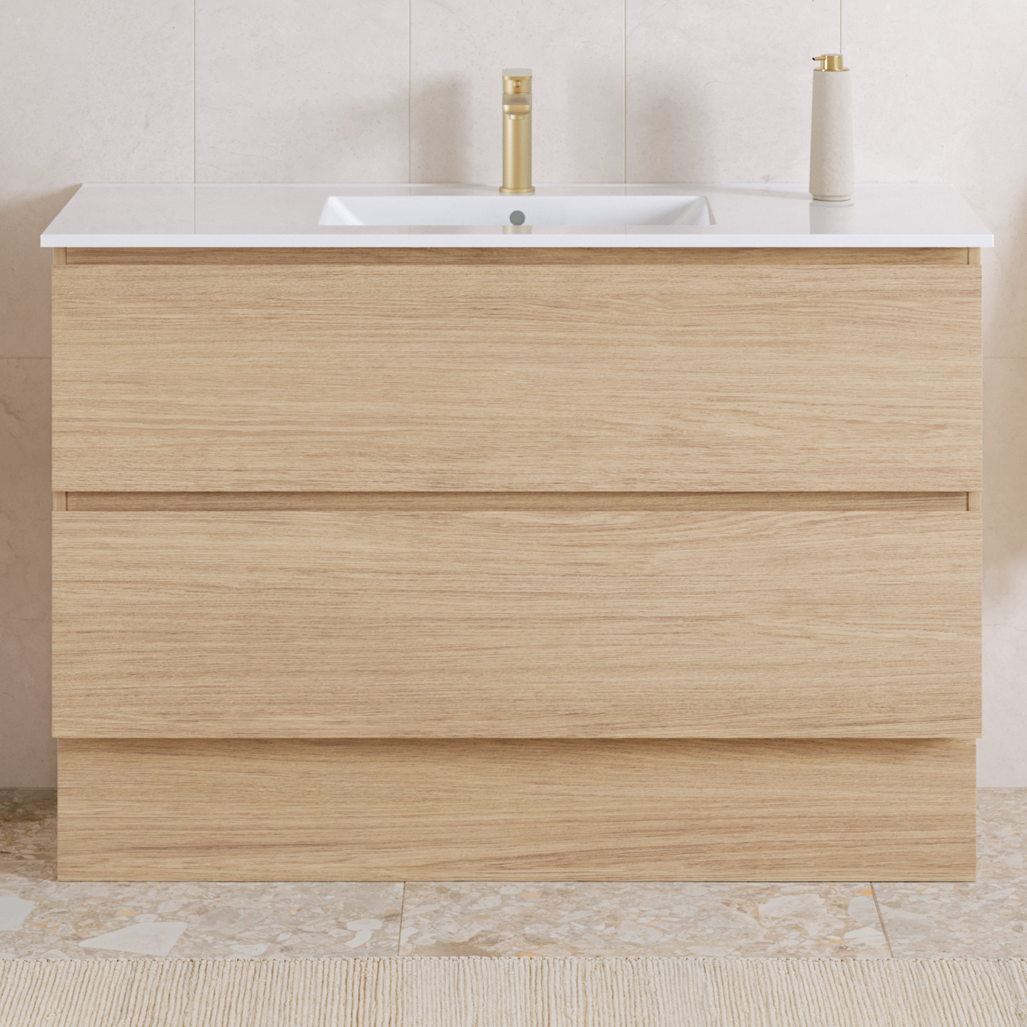 Elemental Plus 1200mm Freestanding Single Vanity with Removable Kickboard