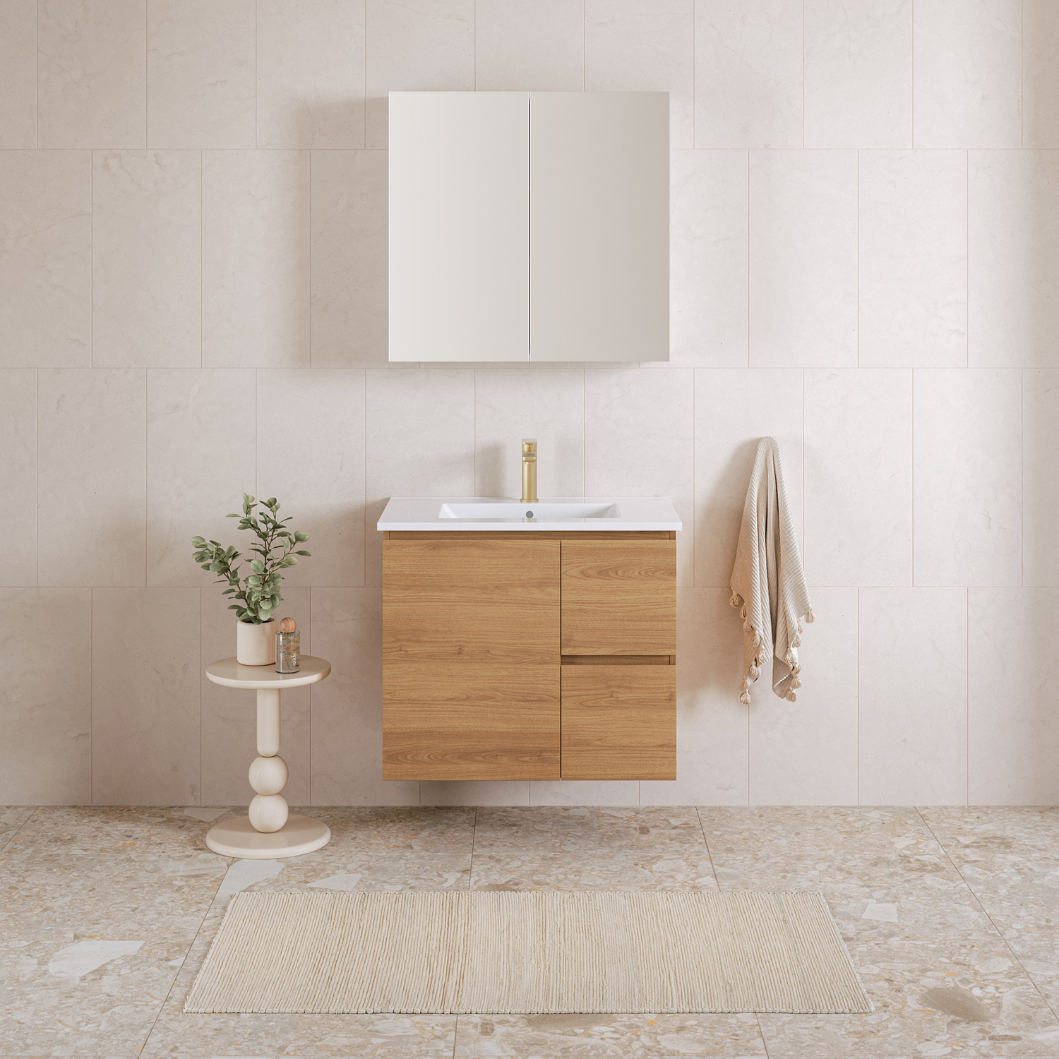 Elemental 750mm Freestanding Single Vanity with Removable Kickboard