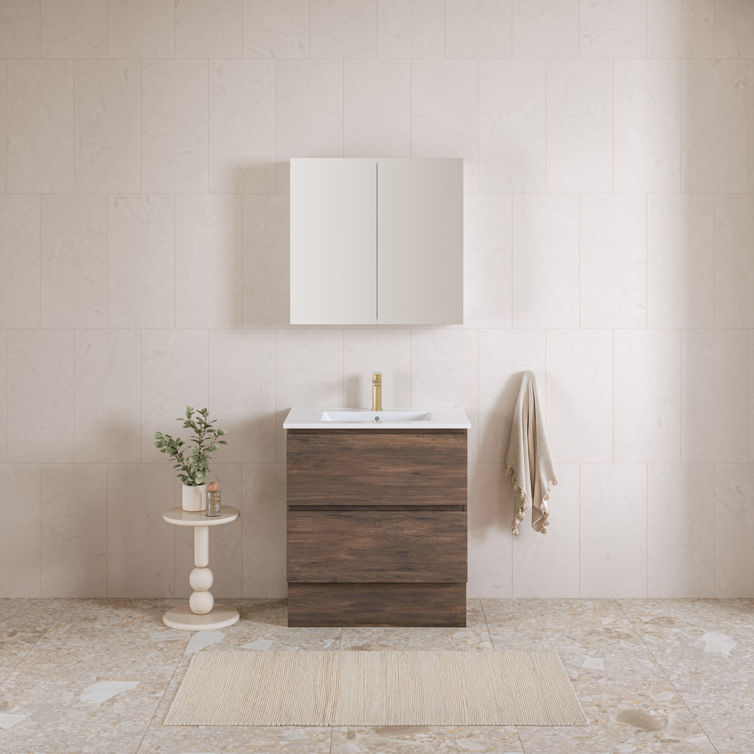 Elemental Plus 750mm Freestanding Single Vanity with Removable Kickboard