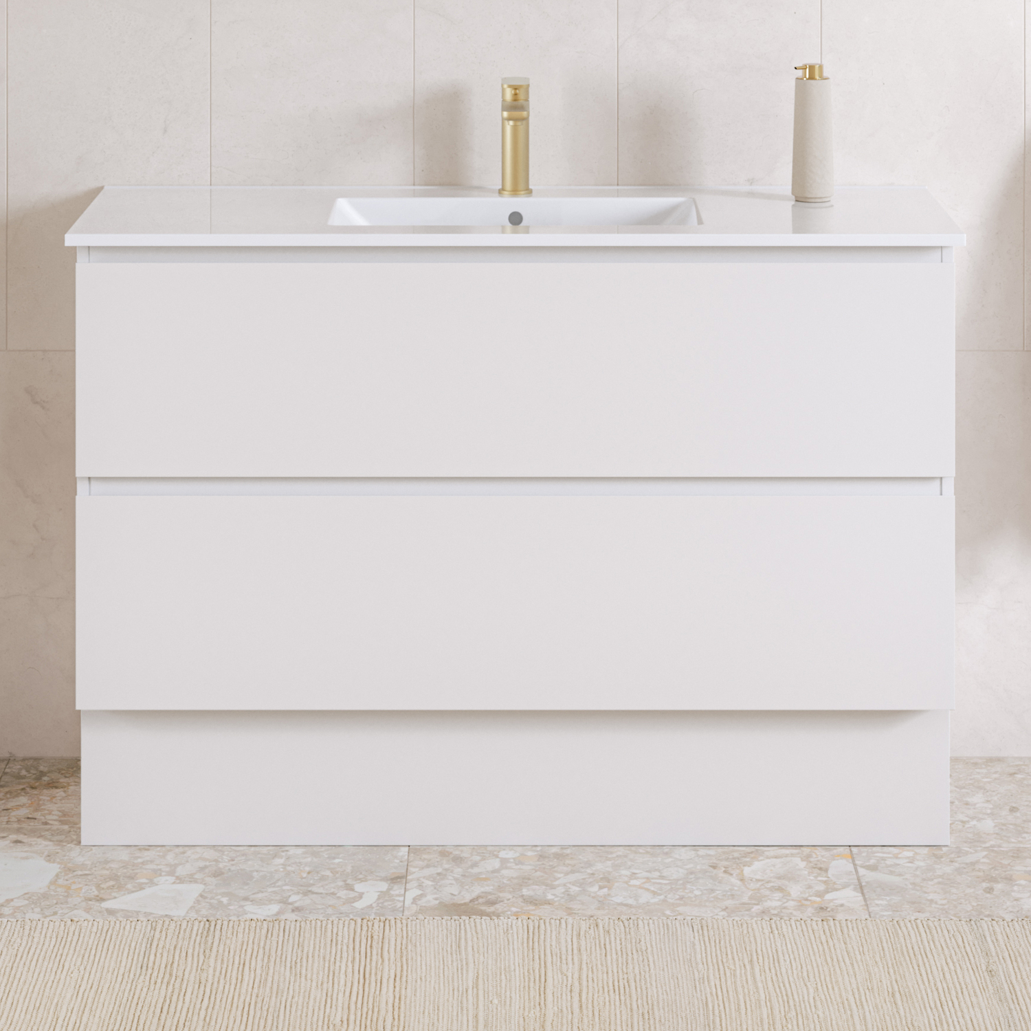 Elemental Plus 1200mm Freestanding Single Vanity with Removable Kickboard