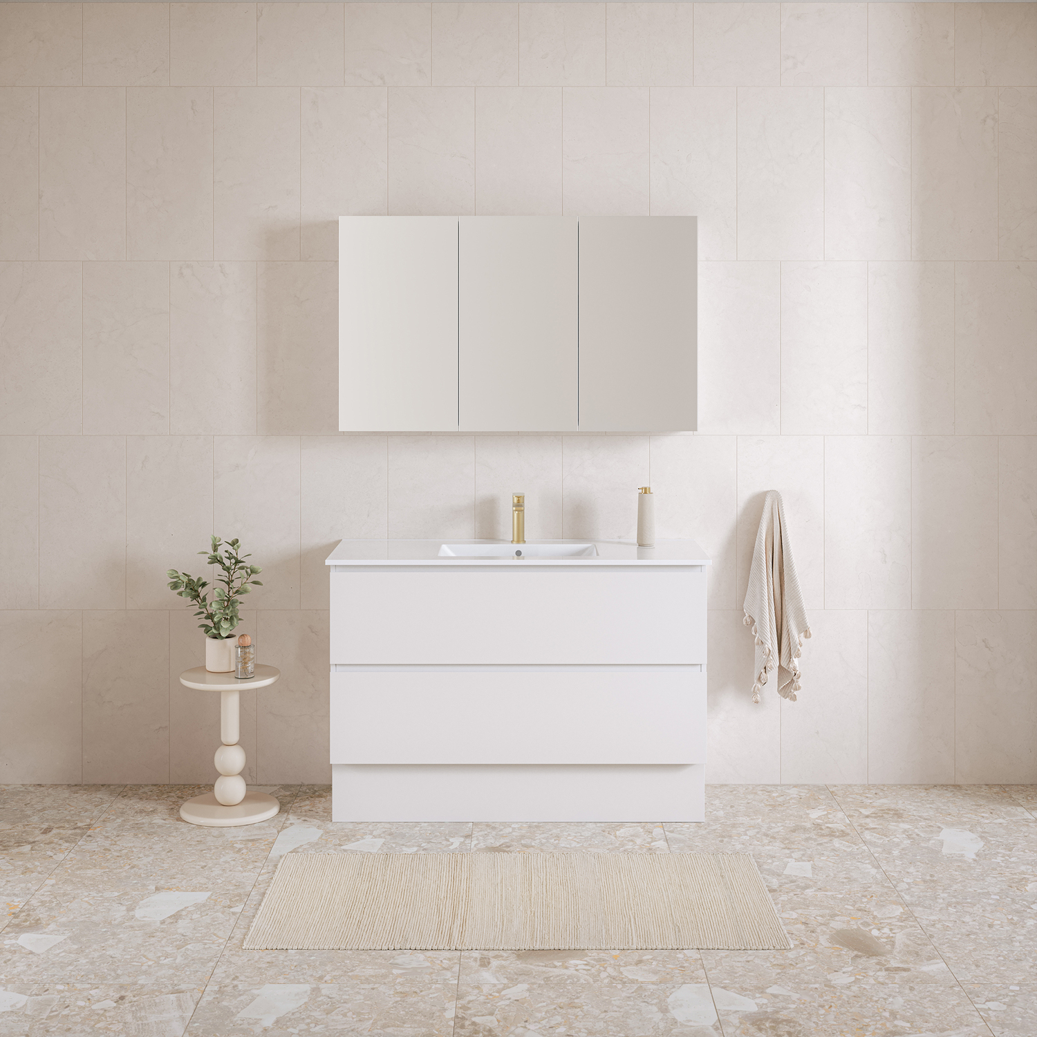 Elemental Plus 1200mm Freestanding Single Vanity with Removable Kickboard