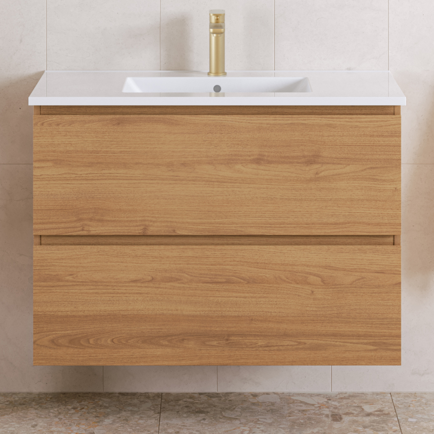 Elemental Plus 900mm Freestanding Single Vanity with Removable Kickboard