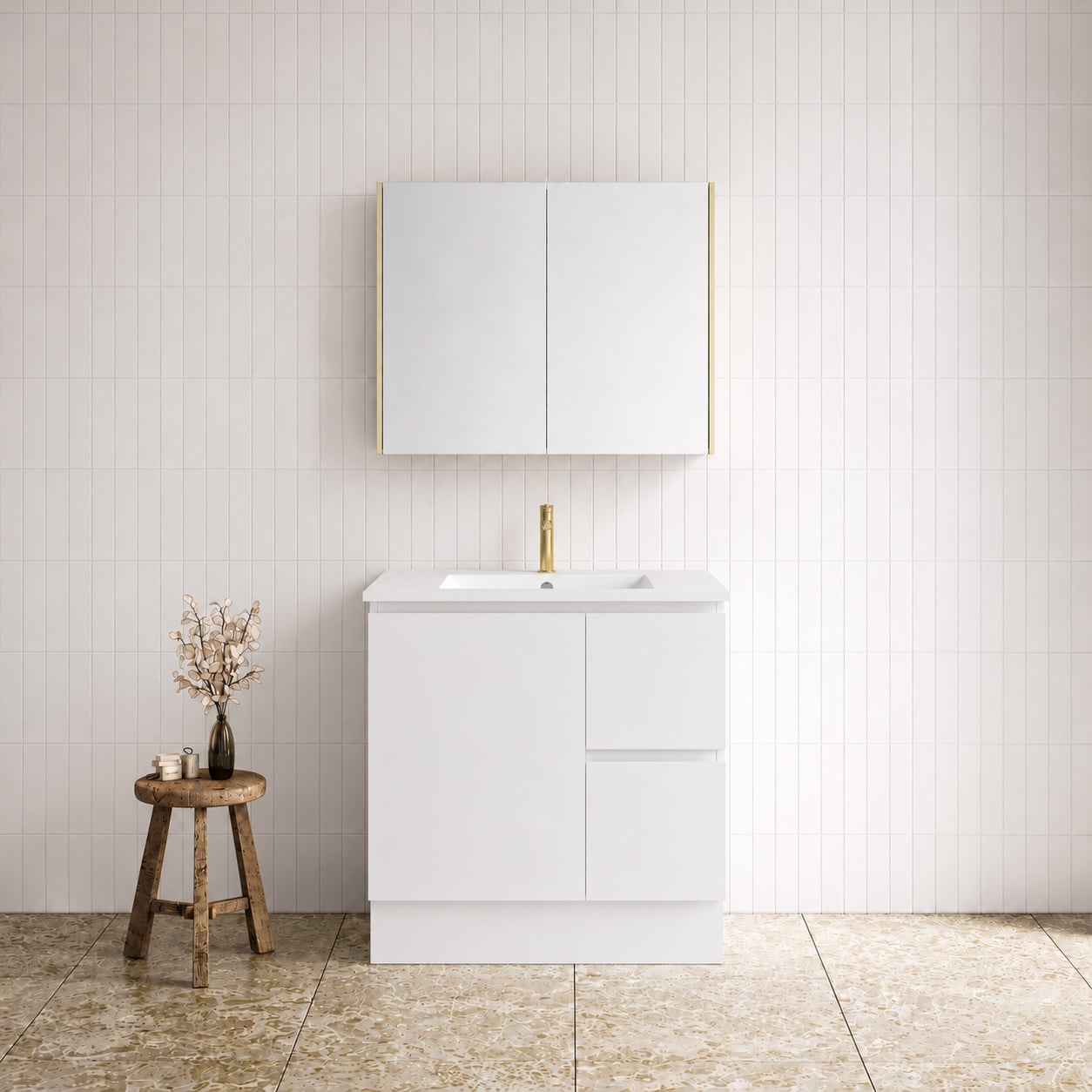 Elemental 750mm Freestanding Single Vanity with Removable Kickboard