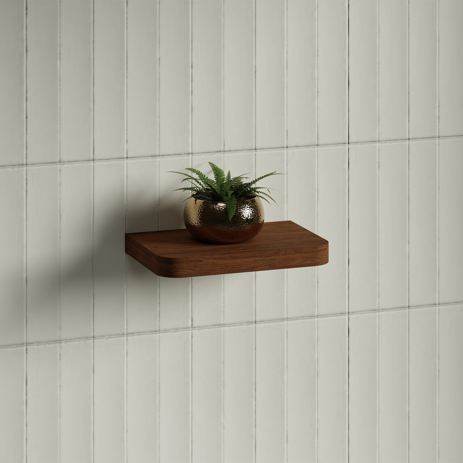 Splice Curved Bathroom Shelf