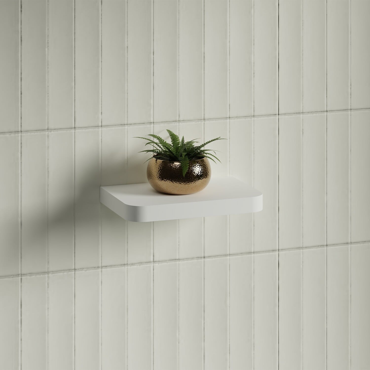 Splice Curved Bathroom Shelf