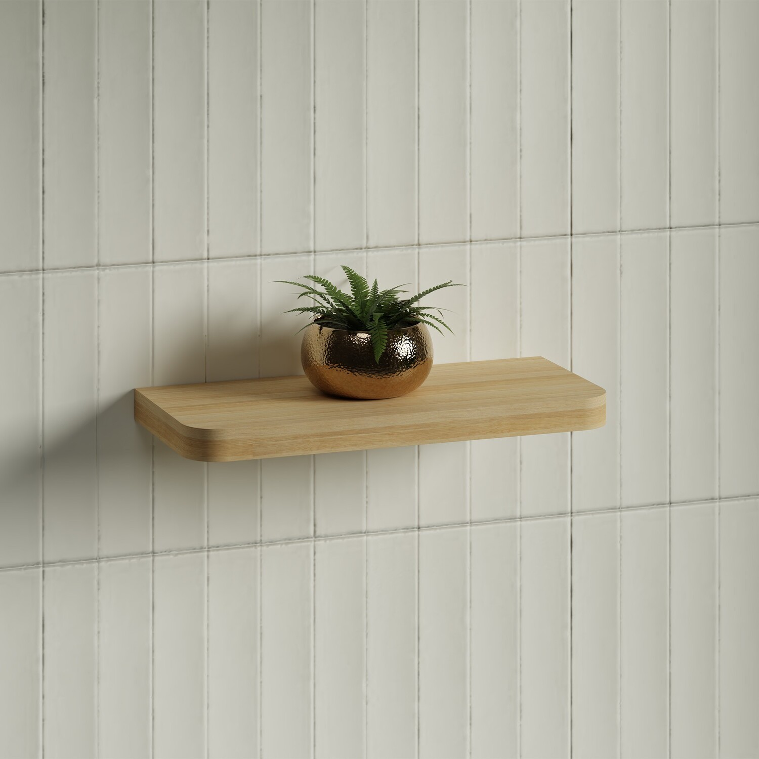 Splice Curved Bathroom Shelf