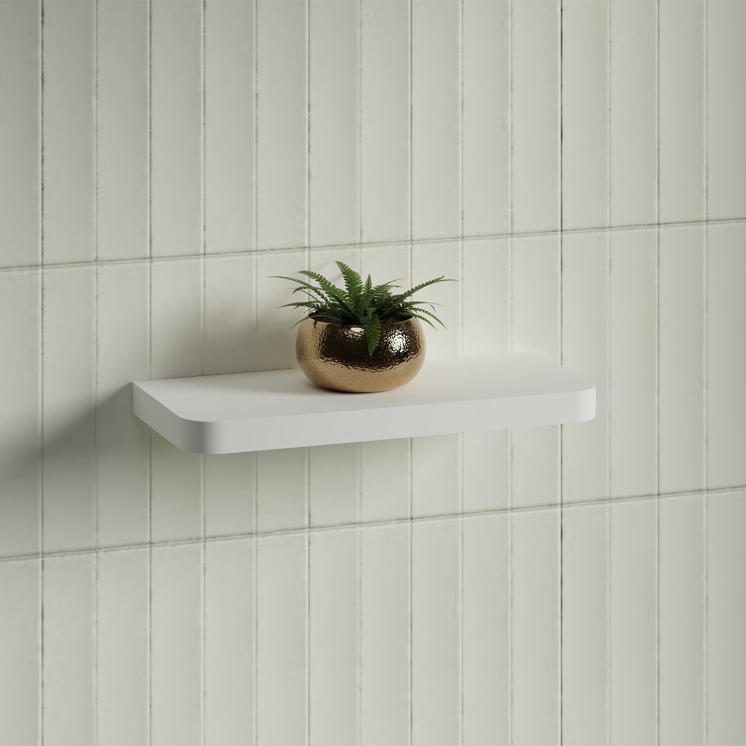 Splice Curved Bathroom Shelf