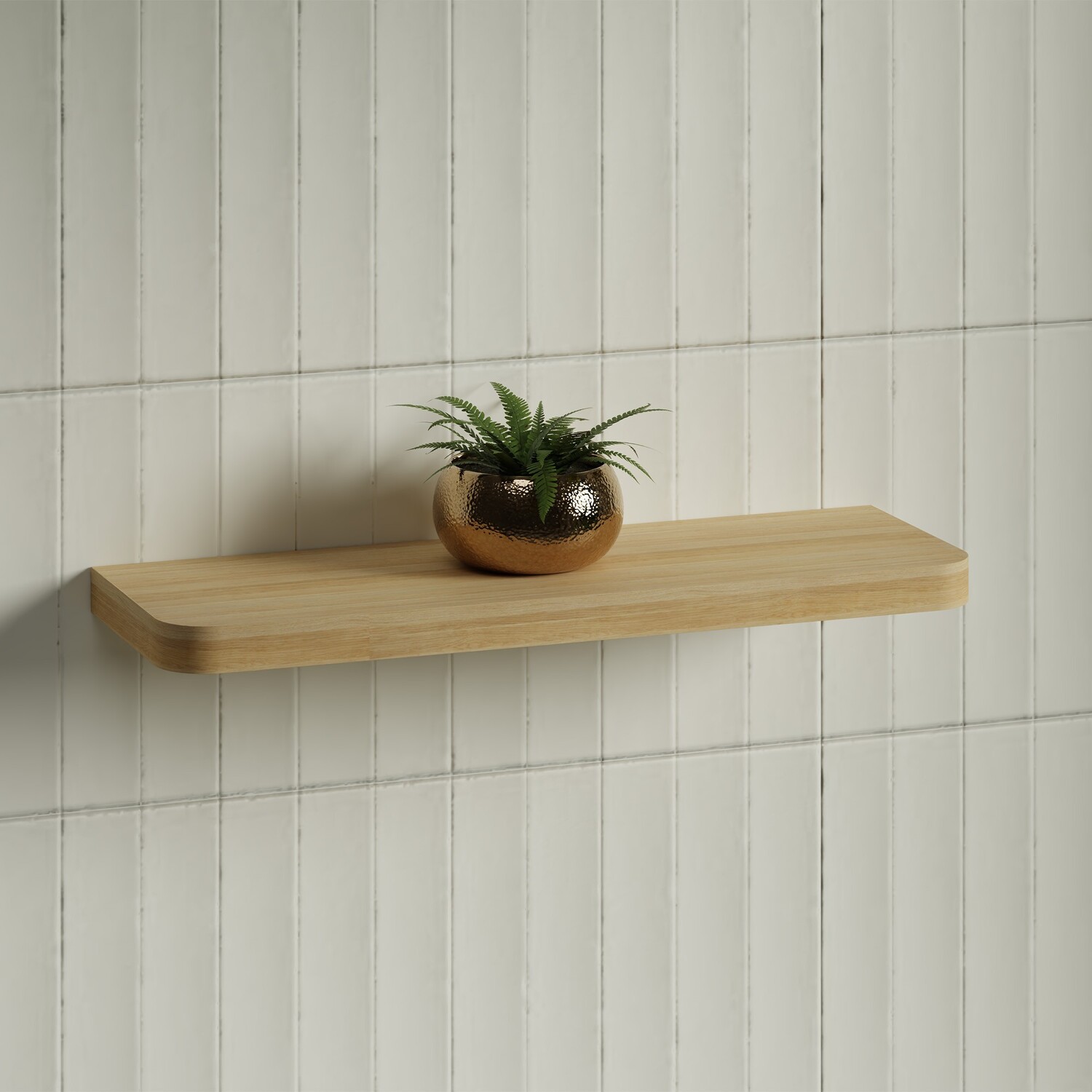 Splice Curved Bathroom Shelf