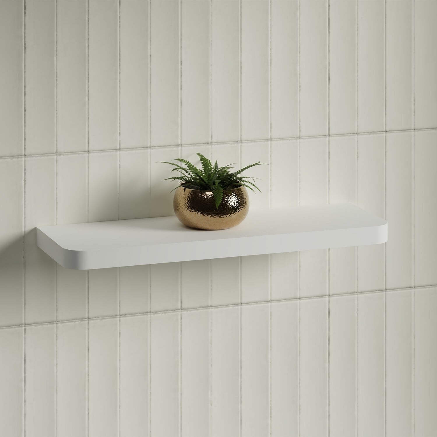 Splice Curved Bathroom Shelf